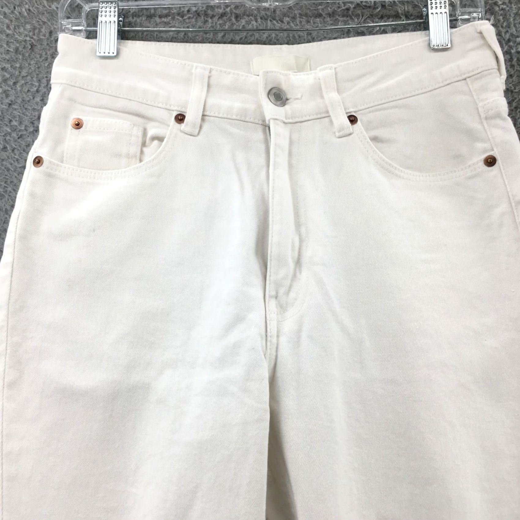 H&M H&M Skinny Jeans Womens 6 White High Rise Light Wash Casual Pockets Zip Fly Womens Jeans Shirt Style Size 28" / US 6 / IT 42 - 2 Thumbnail