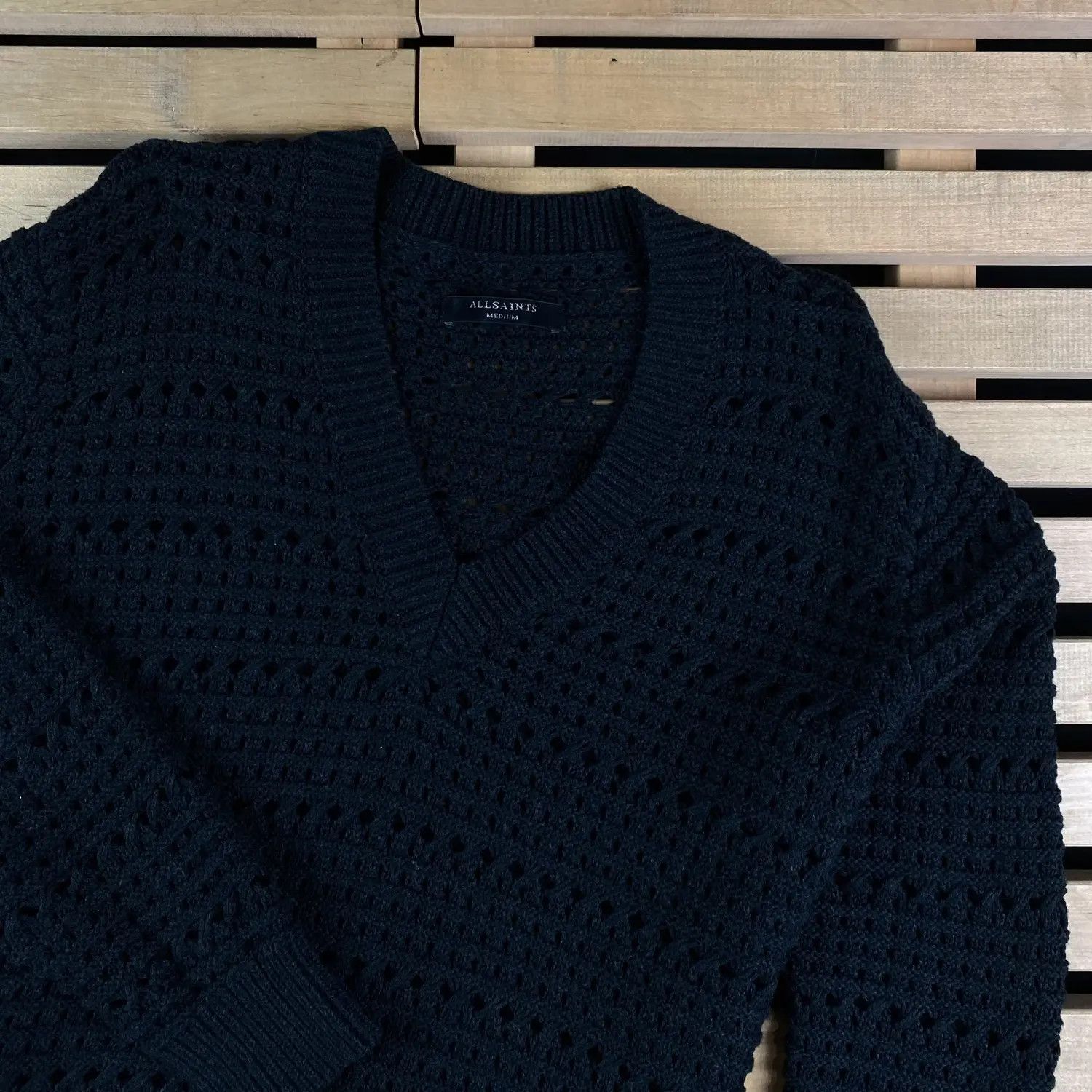 Allsaints Mens Sweater Allsaints Size M V Lota Neck Size US M / EU 48-50 / 2 - 2 Thumbnail