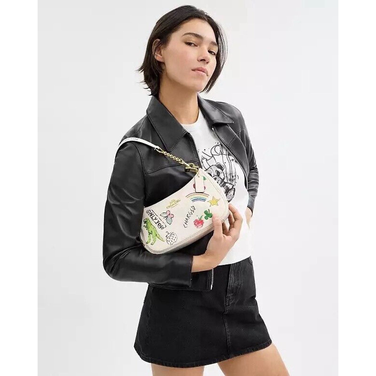 Coach NWT Coach Sketch Teri Shoulder Crossbody Handbag CAK17 Chalk Size ONE SIZE - 10 Thumbnail