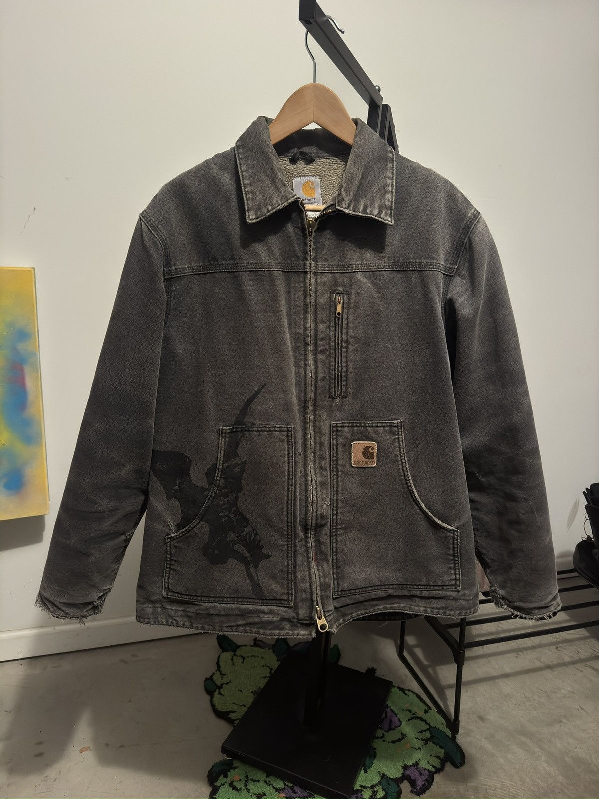 Carhartt Carhartt Vintage Distressed Sherpa Lined Work Jacket Size US M / EU 48-50 / 2 - 1 Thumbnail