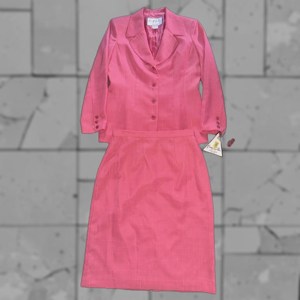 Mary McFadden VINTAGE NWT Mary Mcfadden Pink Skirt And Sport Coat Womens Size 10 Size 32" / US 10 / IT 46 - 1 Thumbnail