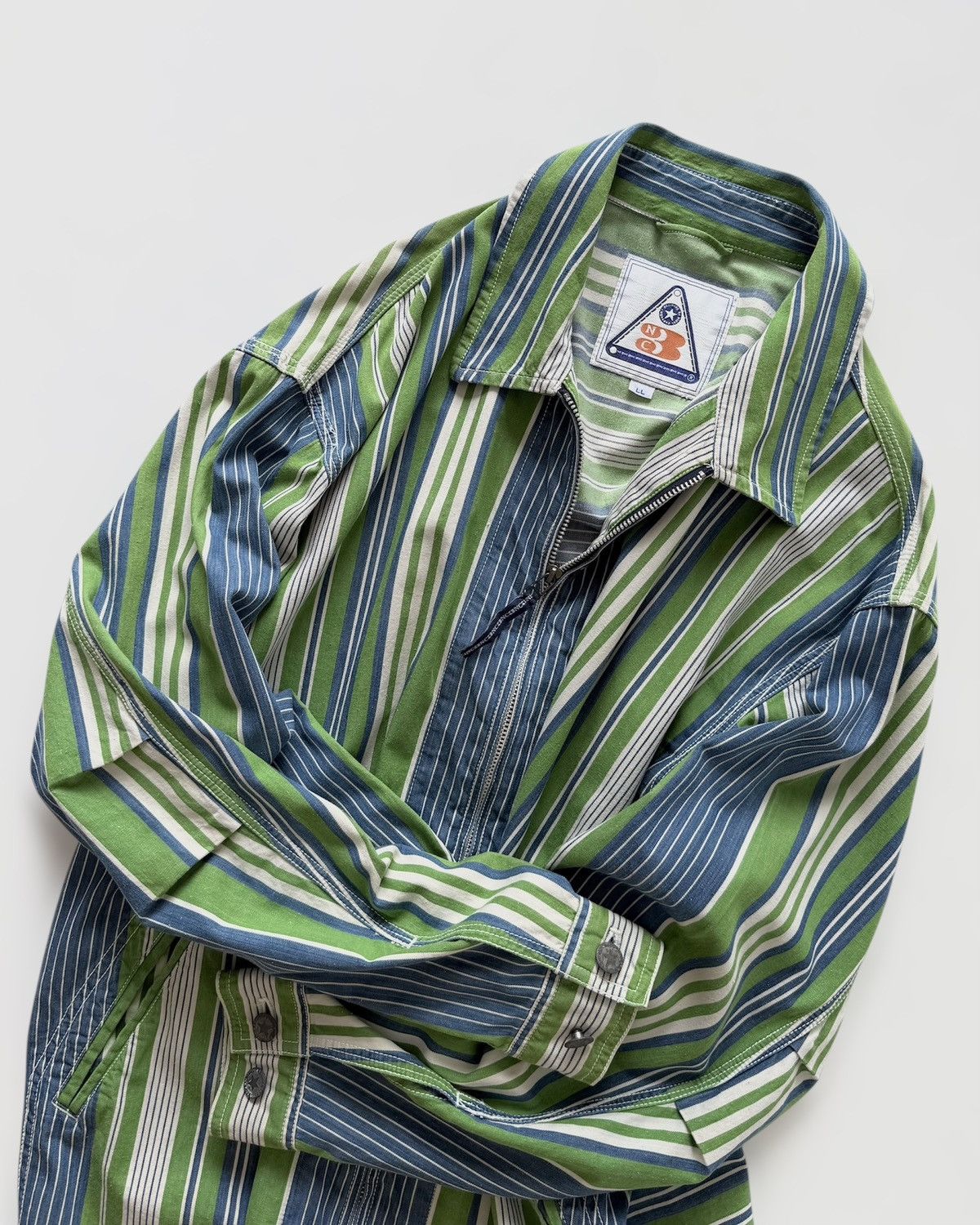 Nigel Cabourn NC3 NIGEL CABOURN BLOUSON STRIPE JACKET Size US L / EU 52-54 / 3 - 1 Thumbnail