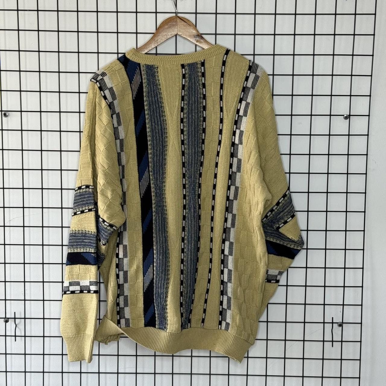 Vintage Vintage 90s Wool Jumper Cable Knit Multi Colour Norway Size US L / EU 52-54 / 3 - 5 Thumbnail