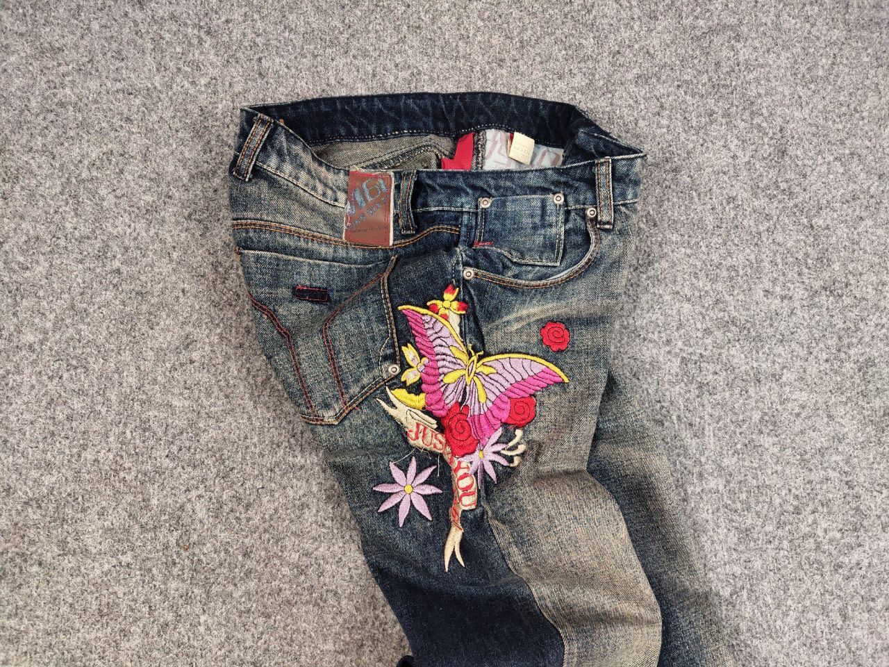 Miss Sixty Rare Vintage Y2K Miss Sixty Faded Denim Embroidered Jeans Size 28" / US 6 / IT 42 - 3 Thumbnail