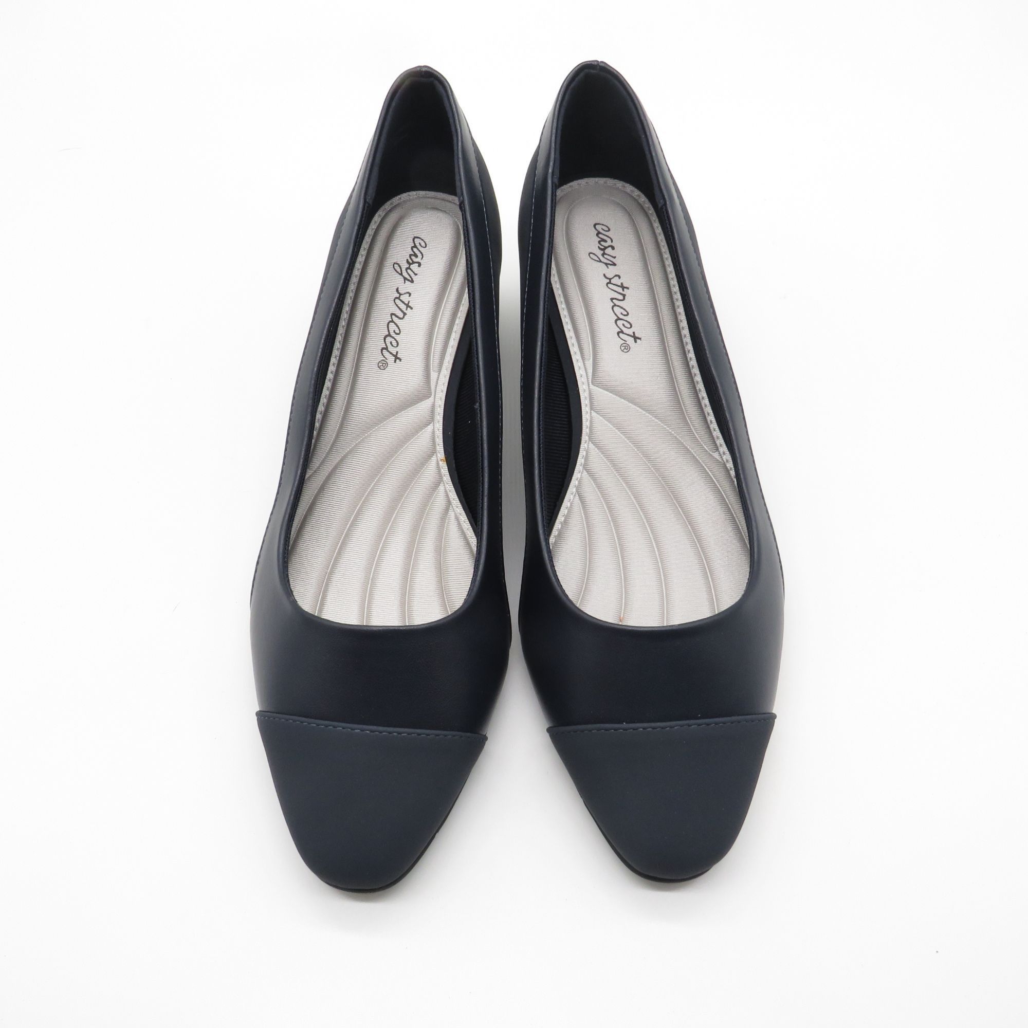 Other Easy Street Womens Navy Blue Low Heel Slip-On Comfort Shoes Size US 7.5 / IT 37.5 - 2 Thumbnail