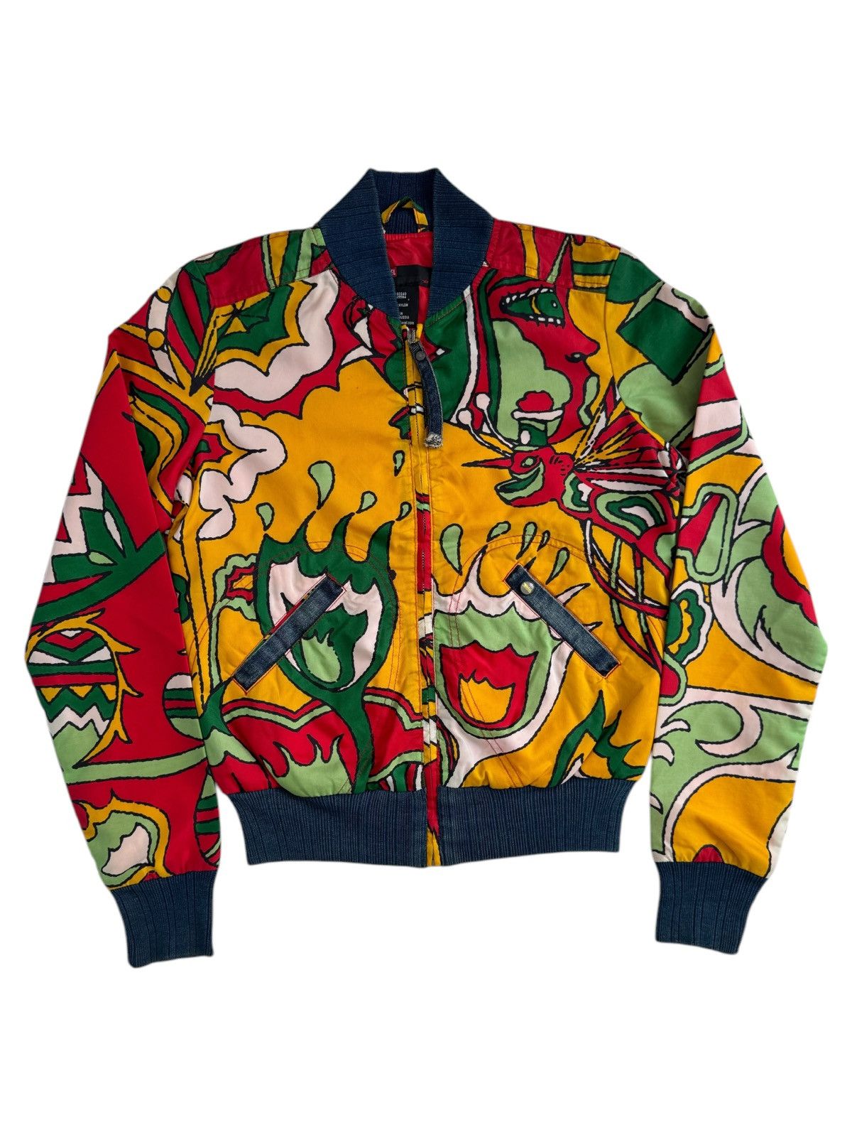 Diesel VERY RARE VINTAGE JACKET DIESEL ALL OVER PRINT POP ART Size US S / EU 44-46 / 1 - 2 Thumbnail