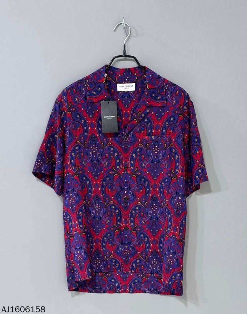 Saint Laurent Paris Short Sleeve Silk Shirt by Saint Laurent Paris- DMC Size US M / EU 48-50 / 2 - 1 Thumbnail