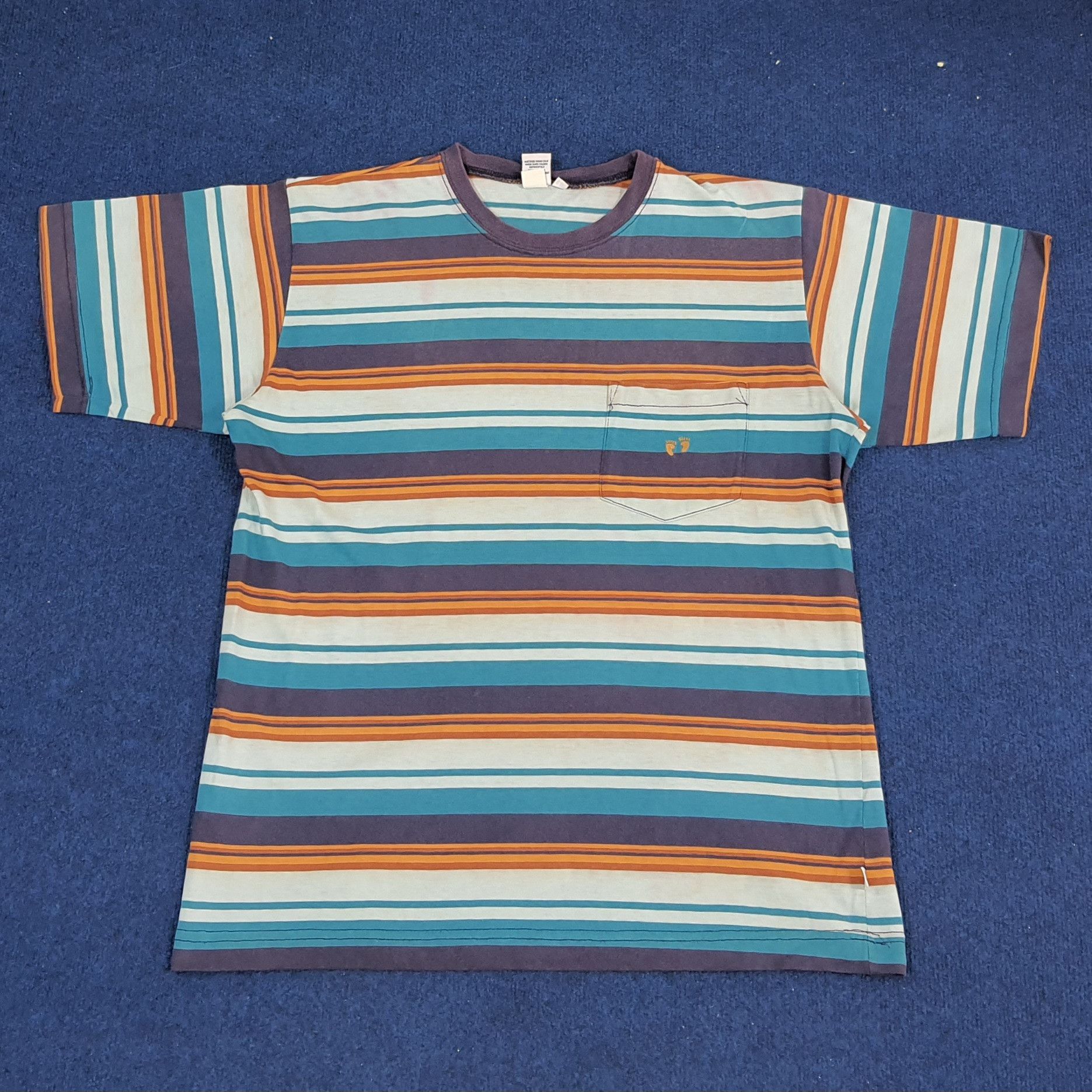 Hang Ten × Vintage Vintage Hang Ten Striped Tshirt Size US L / EU 52-54 / 3 - 1 Thumbnail