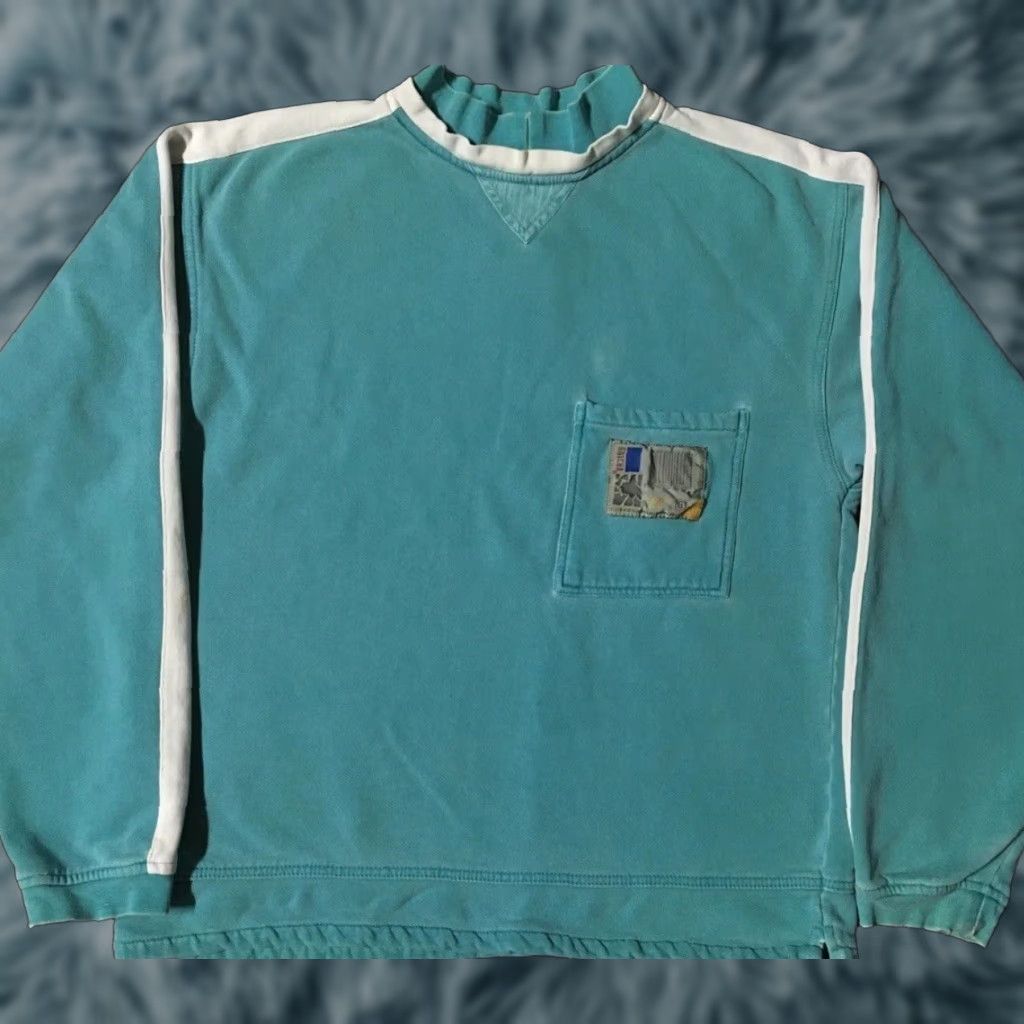 Quiksilver Vtg 90s Gotcha Striped Faded Hoodie M Surf Skate Vaporwave Grunge OP Billabong Size US M / EU 48-50 / 2 - 1 Thumbnail