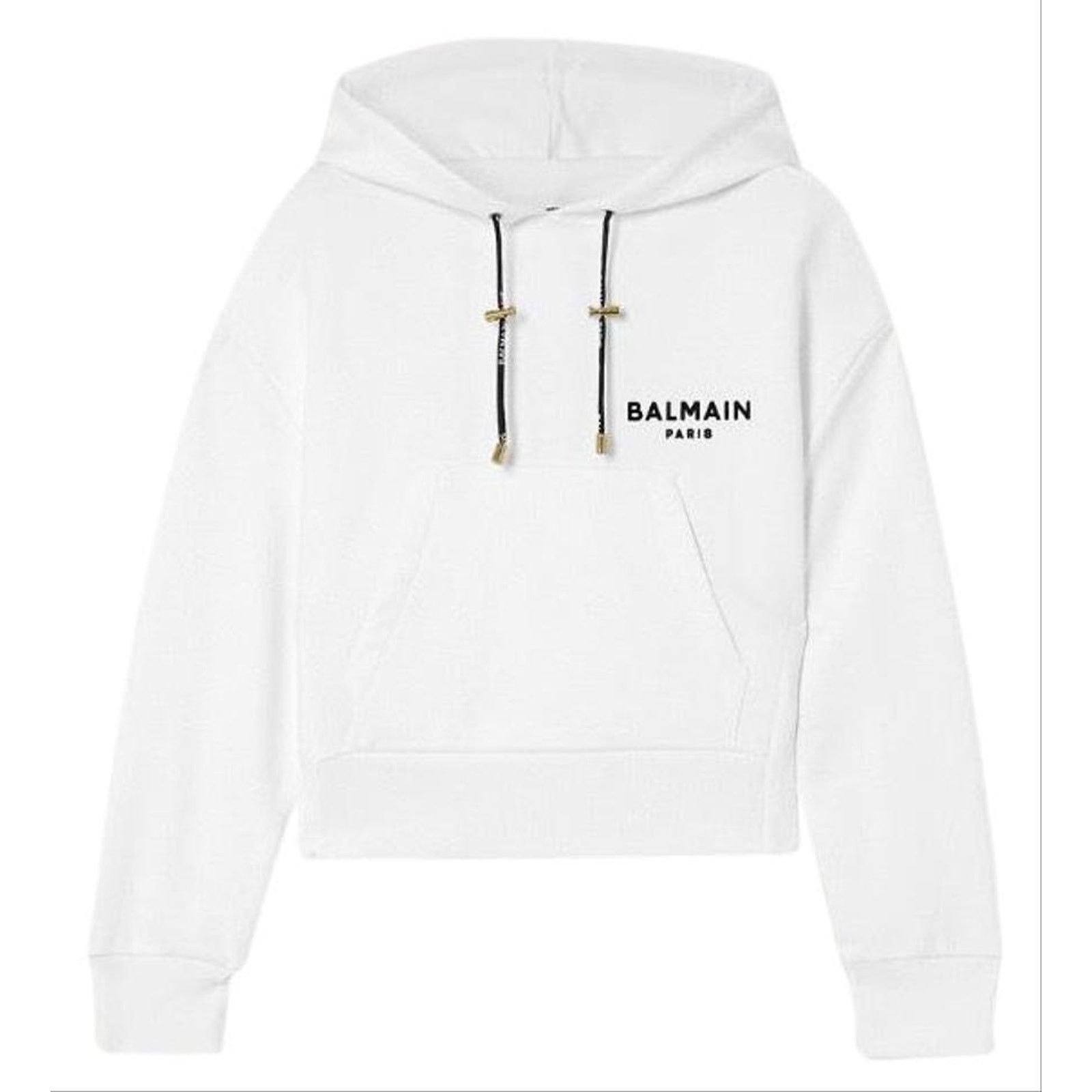 Balmain logo flocked hoodie Size M / US 6-8 / IT 42-44 - 1 Thumbnail