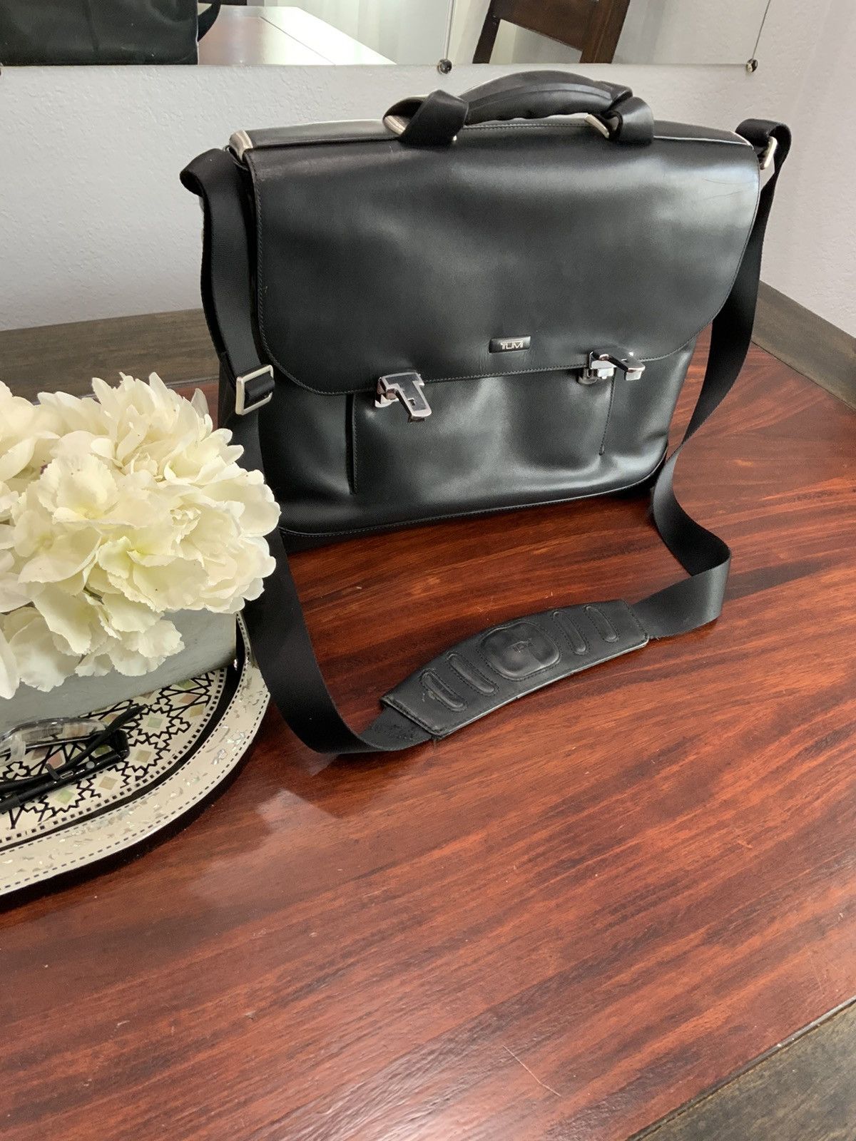 Tumi Tumi Briefcase Flap Handle & Shoulder Strap Lined Business Grailed