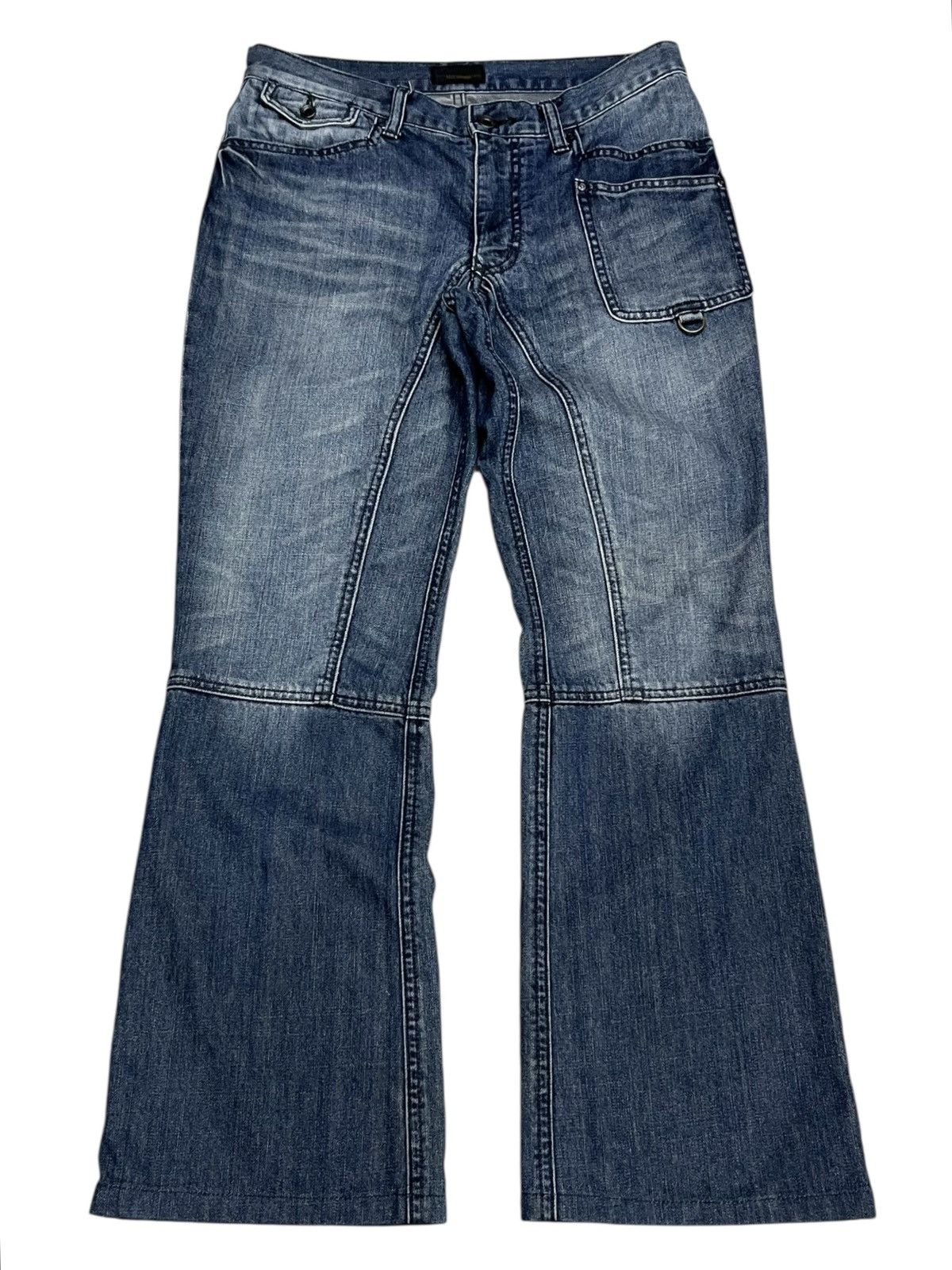 Tete Homme 🔥Archive Tête Homme Distressed Bootcut Flare Japanese Denim Size US 30 / EU 46 - 2 Thumbnail
