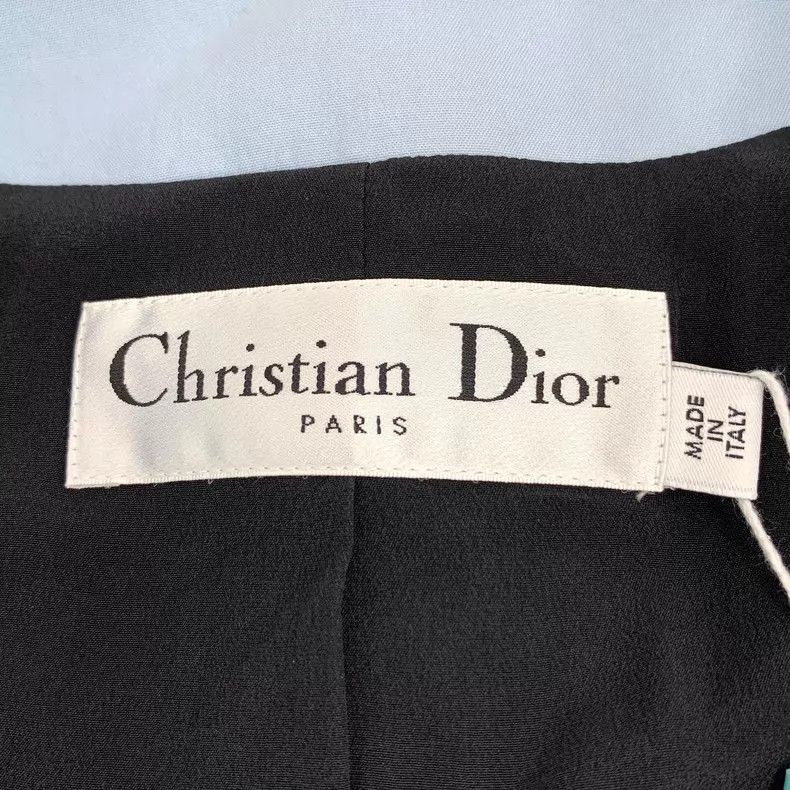 Dior Dior Light blue floral embroidered cotton short-sleeved ja Size XXS / US 00 / IT 34 - 5 Thumbnail