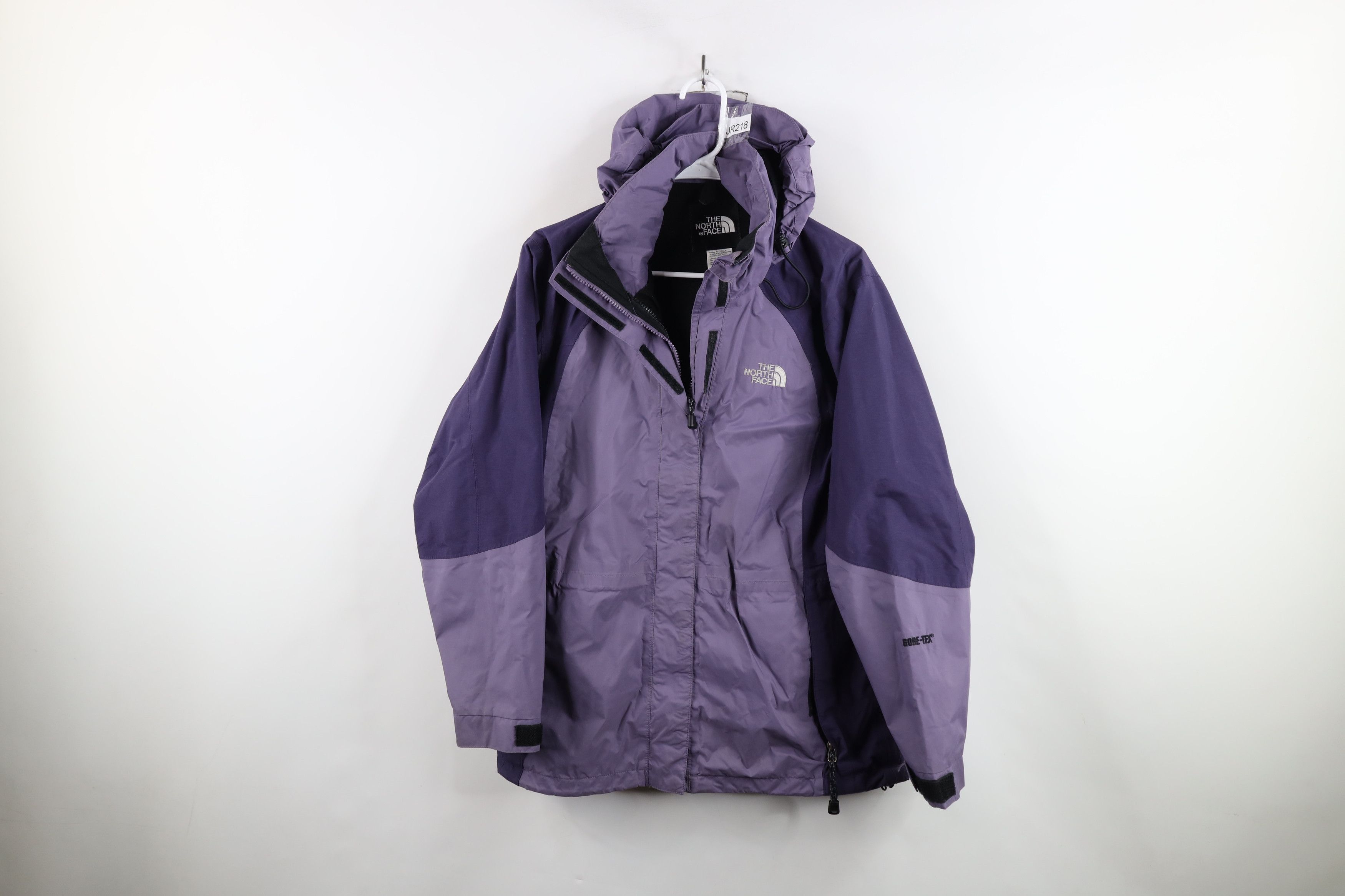 The North Face × Vintage Vintage 90s The North Face Goretex Hooded Jacket Purple Size S / US 4 / IT 40 - 1 Thumbnail