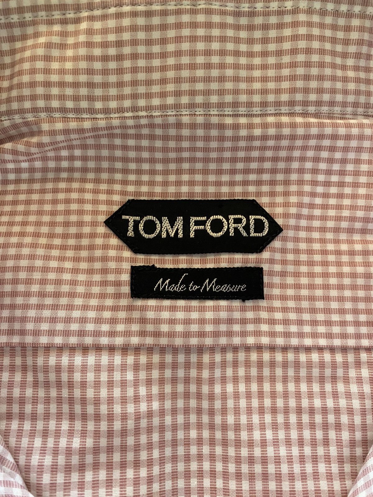 Tom Ford Tom Ford light pink gingham check shirt 17 43e NEW Size US L / EU 52-54 / 3 - 2 Thumbnail