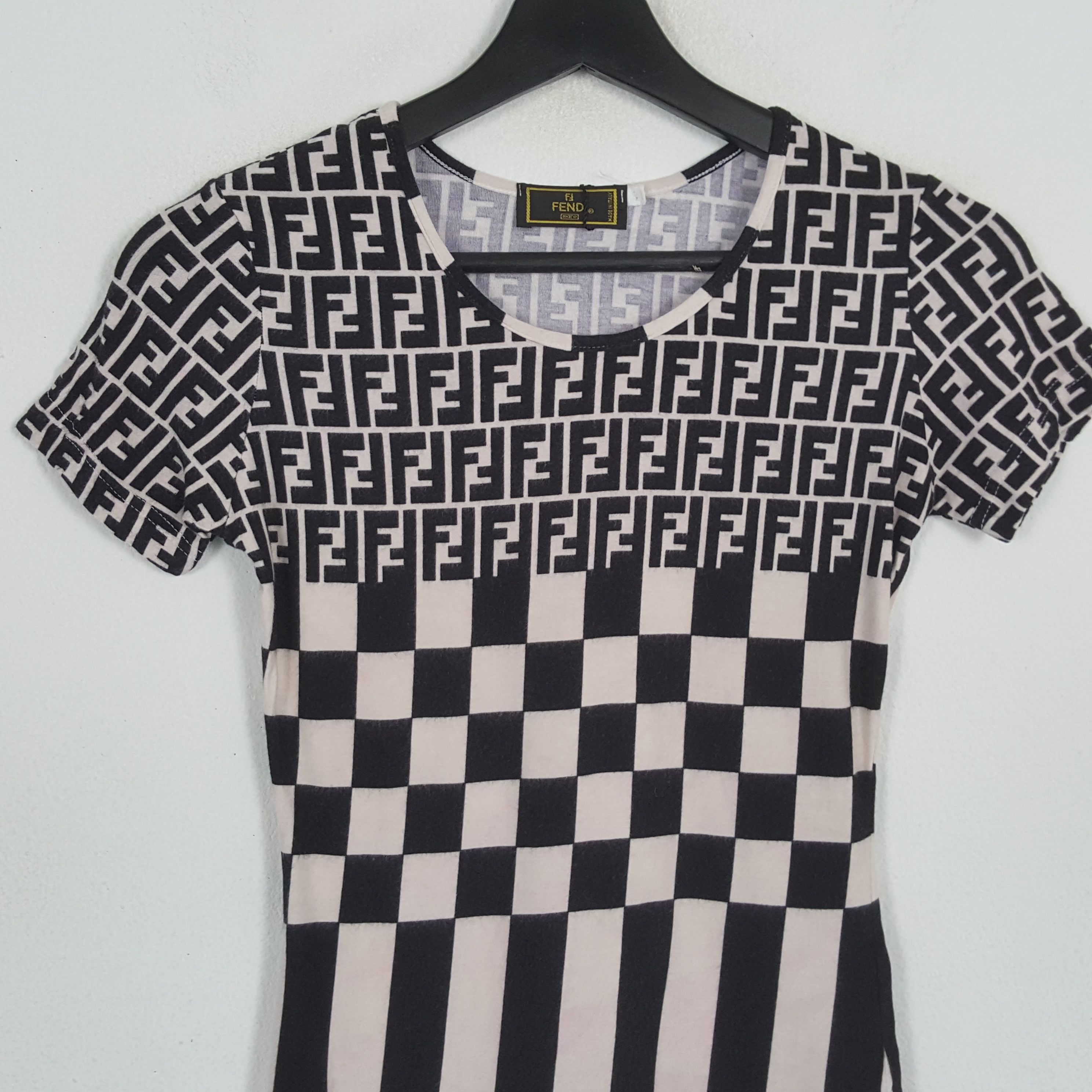 Fendi × Vintage FENDI Luxury Fashion Brand Designer Tshirt Size XXS / US 00 / IT 34 - 2 Thumbnail