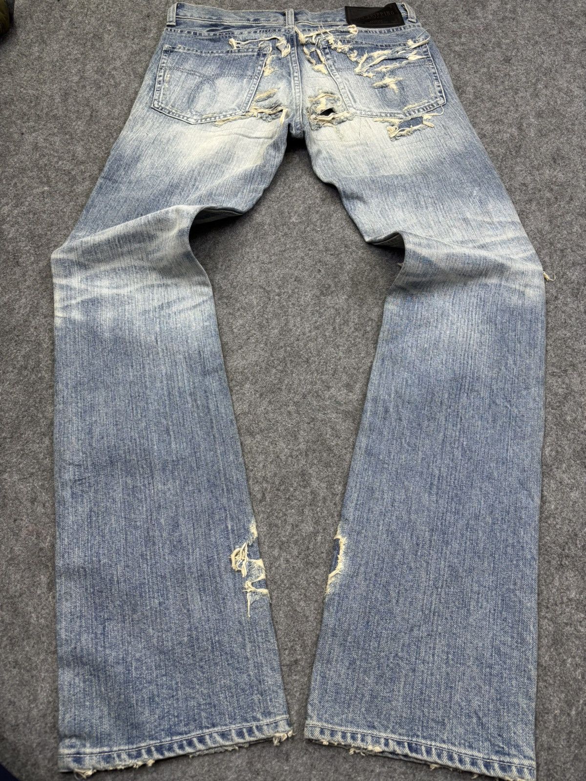 Japanese Brand 💥Denim Art💥Ego Tripping Heavy Distressed Denim F758 Size US 30 / EU 46 - 20 Thumbnail