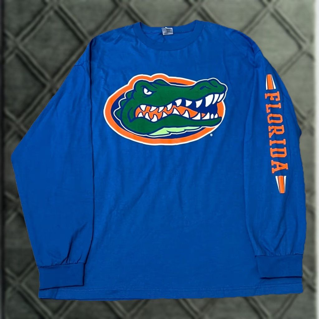 Vintage VINTAGE University Of Florida Gators The Swamp T-Shirt Long Sleeve 2XL Blue Mens Size US XXL / EU 58 / 5 - 1 Thumbnail