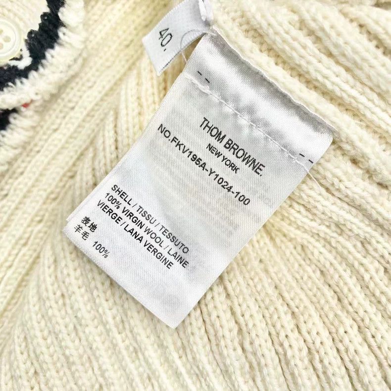 Thom Browne Thom Browne S beige straight cut knit vest Size S / US 4 / IT 40 - 4 Thumbnail