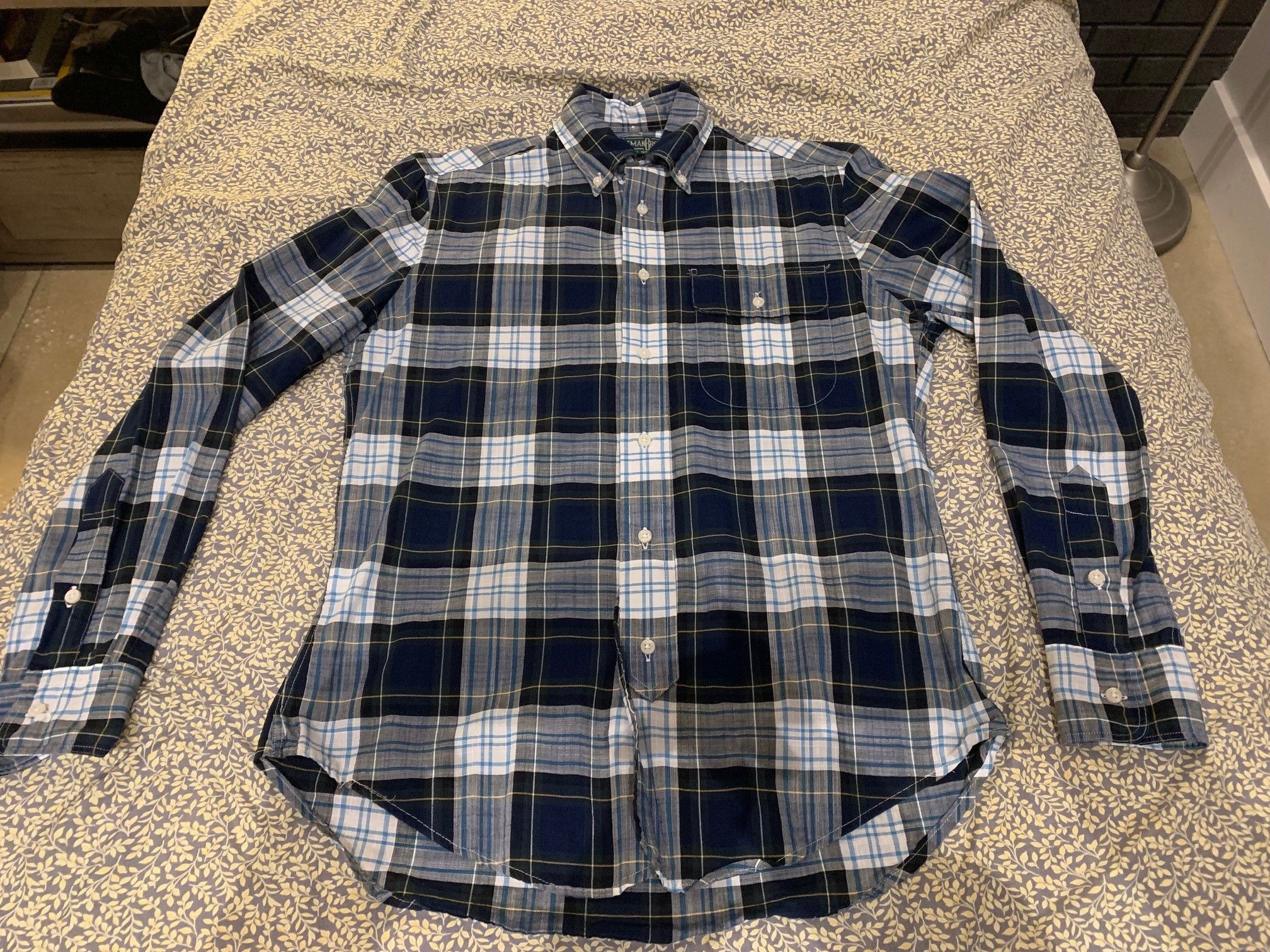 Gitman Bros. Vintage Gitman Black Watch Plaid Lightweight Cotton Shirt Size US S / EU 44-46 / 1 - 1 Thumbnail