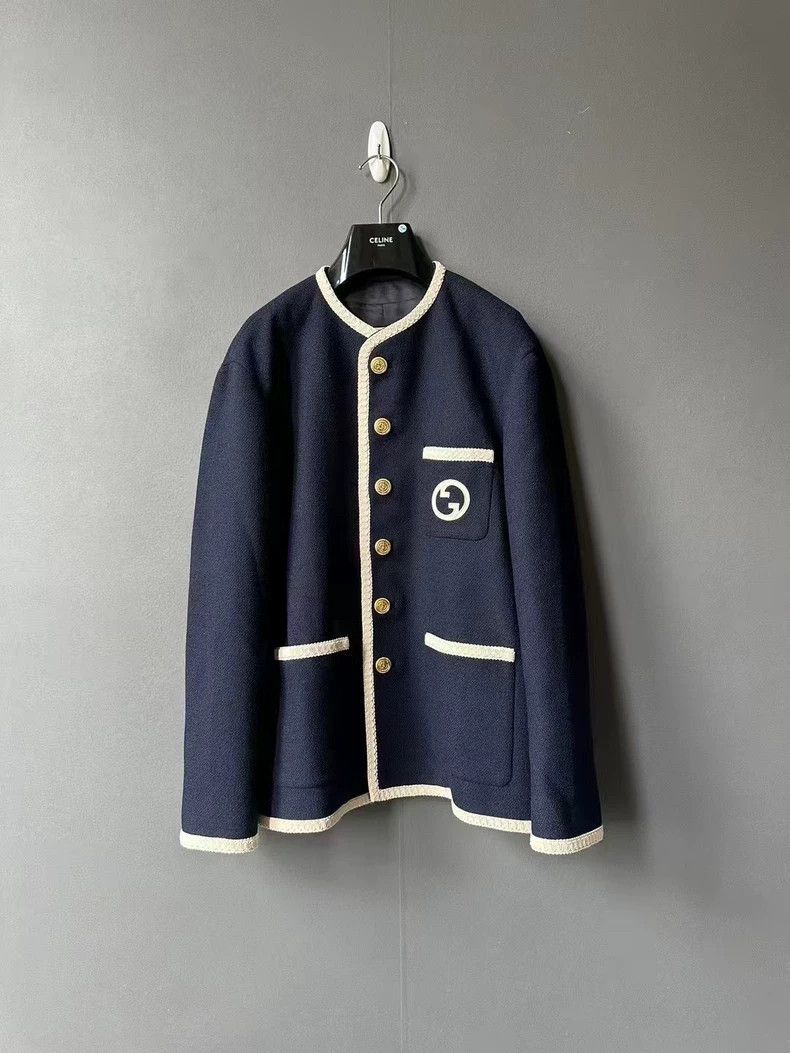 Gucci Gucci Xiaoxiang style tweed coat Size L / US 10 / IT 46 - 1 Thumbnail