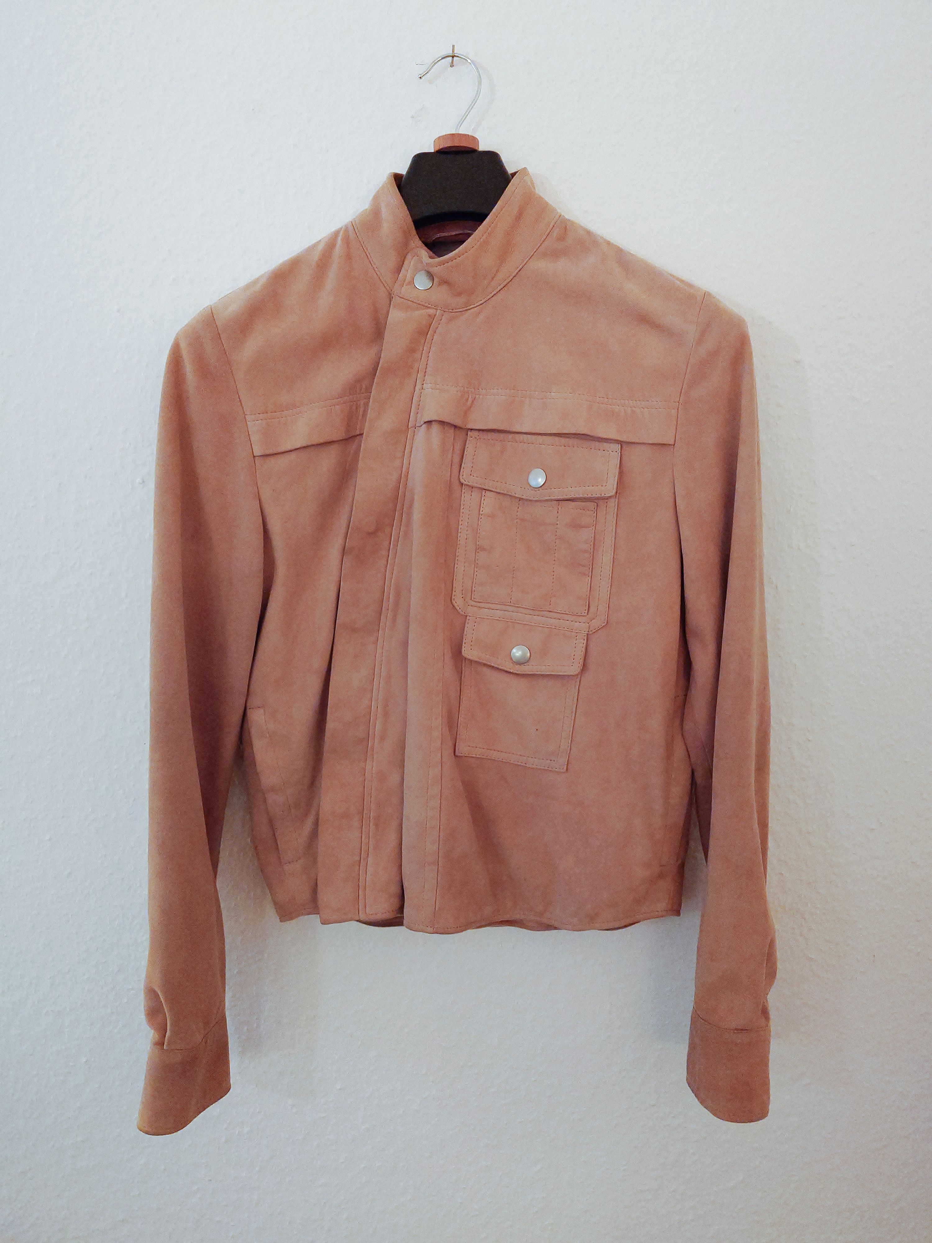Diesel Black Gold Goat Suede asymmetrical closure cropped biker jacket Size US M / EU 48-50 / 2 - 1 Thumbnail