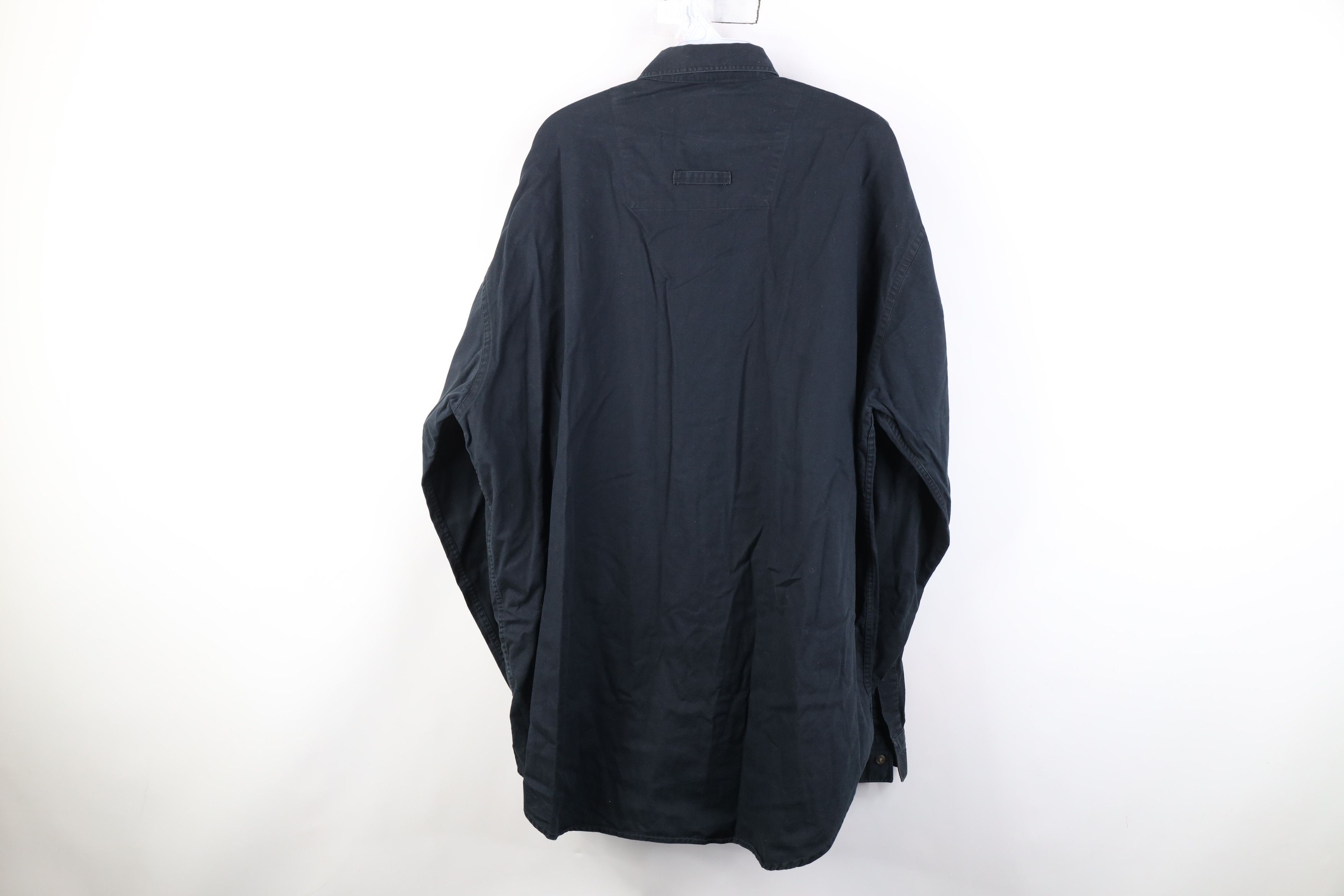 Vintage Vintage 90s Streetwear Big Pocket Button Down Shirt Black Size US XL / EU 56 / 4 - 14 Thumbnail