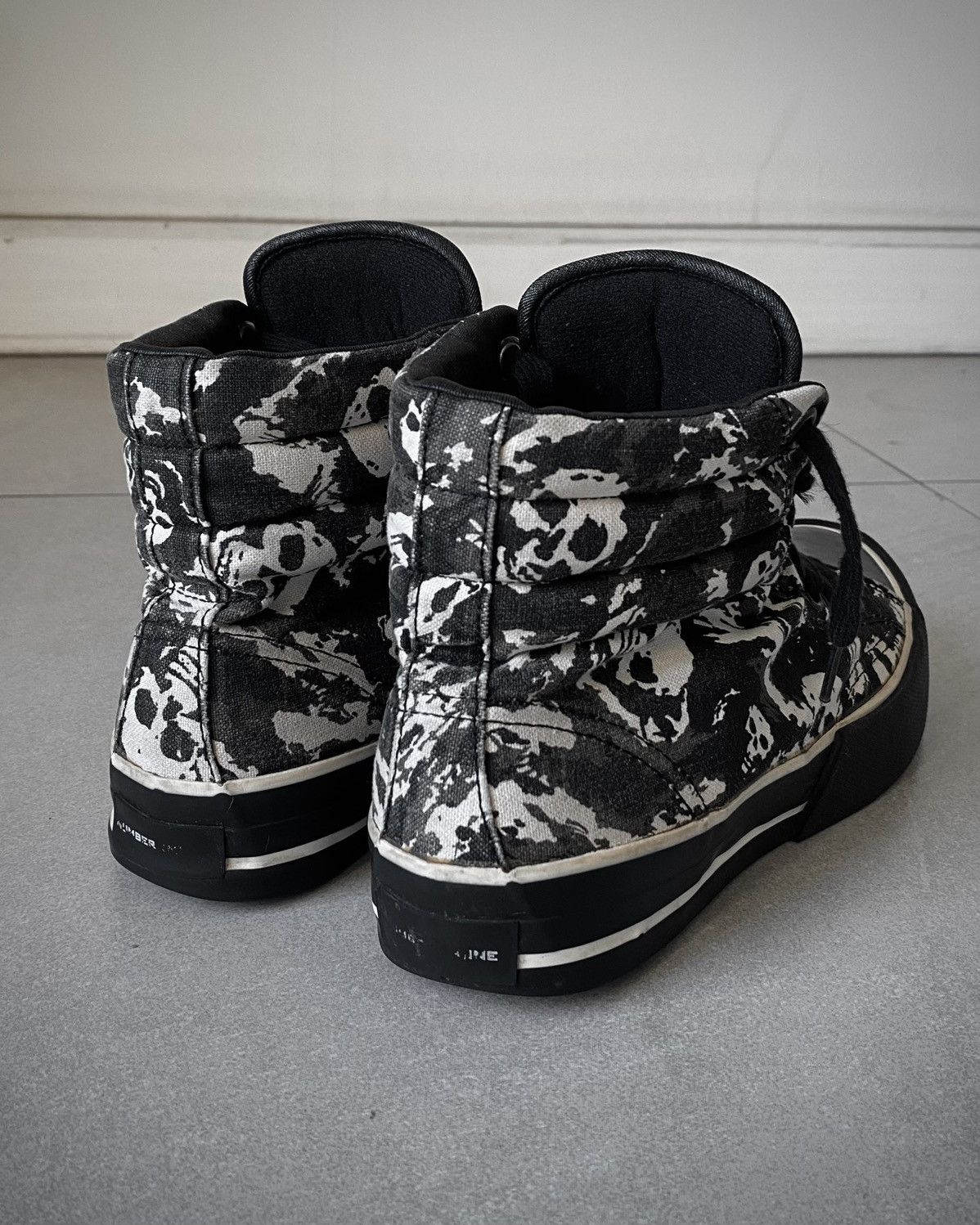 Number (N)ine Number (N)ine SS01 "Time Migration" Skull High Top Size US 5 / EU 37 - 3 Thumbnail