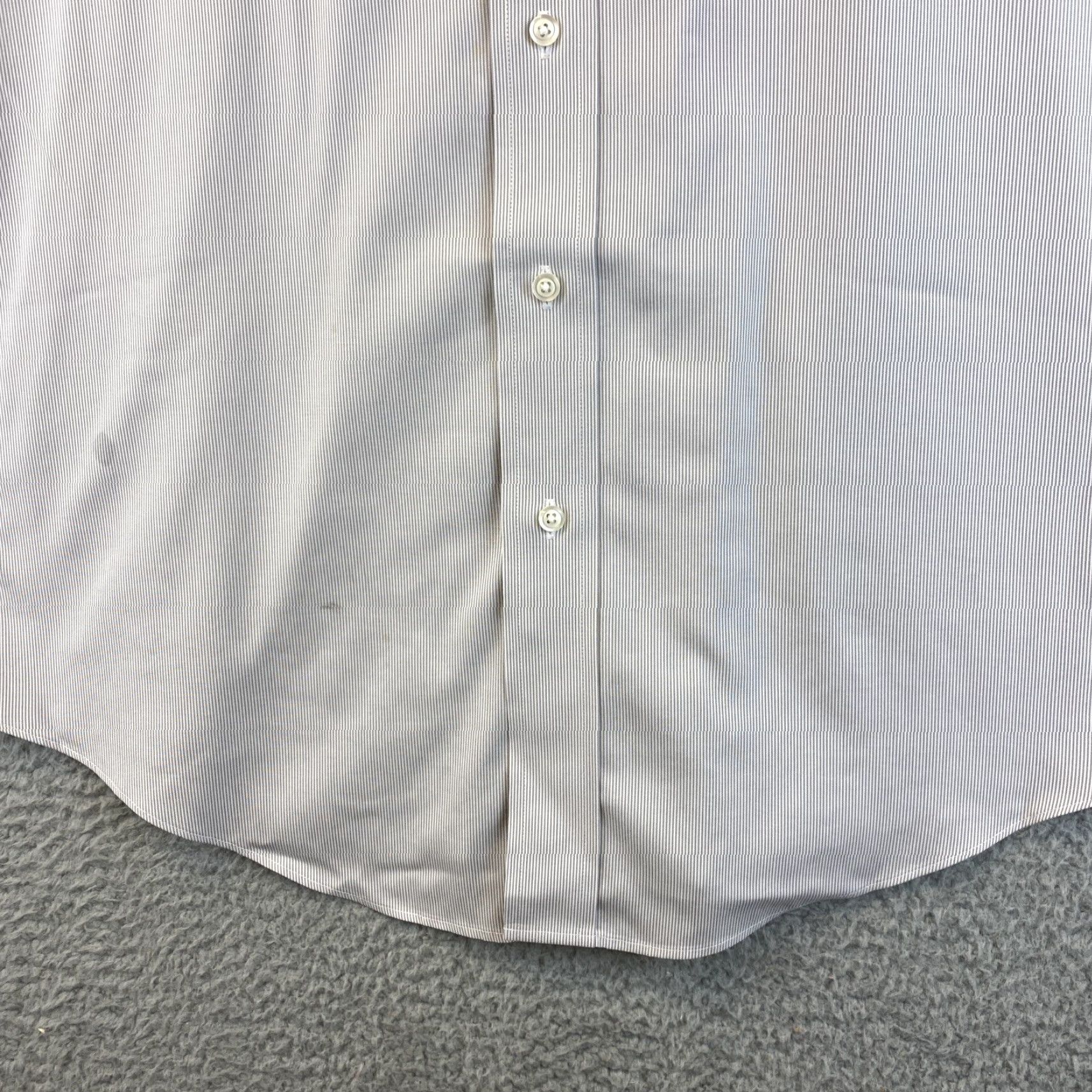 Jos. A. Bank Jos. A. Bank Men's Button-Up Shirt Long Sleeve Tailored Fit Gray Stripes Size L Business Size US L / EU 52-54 / 3 - 2 Thumbnail
