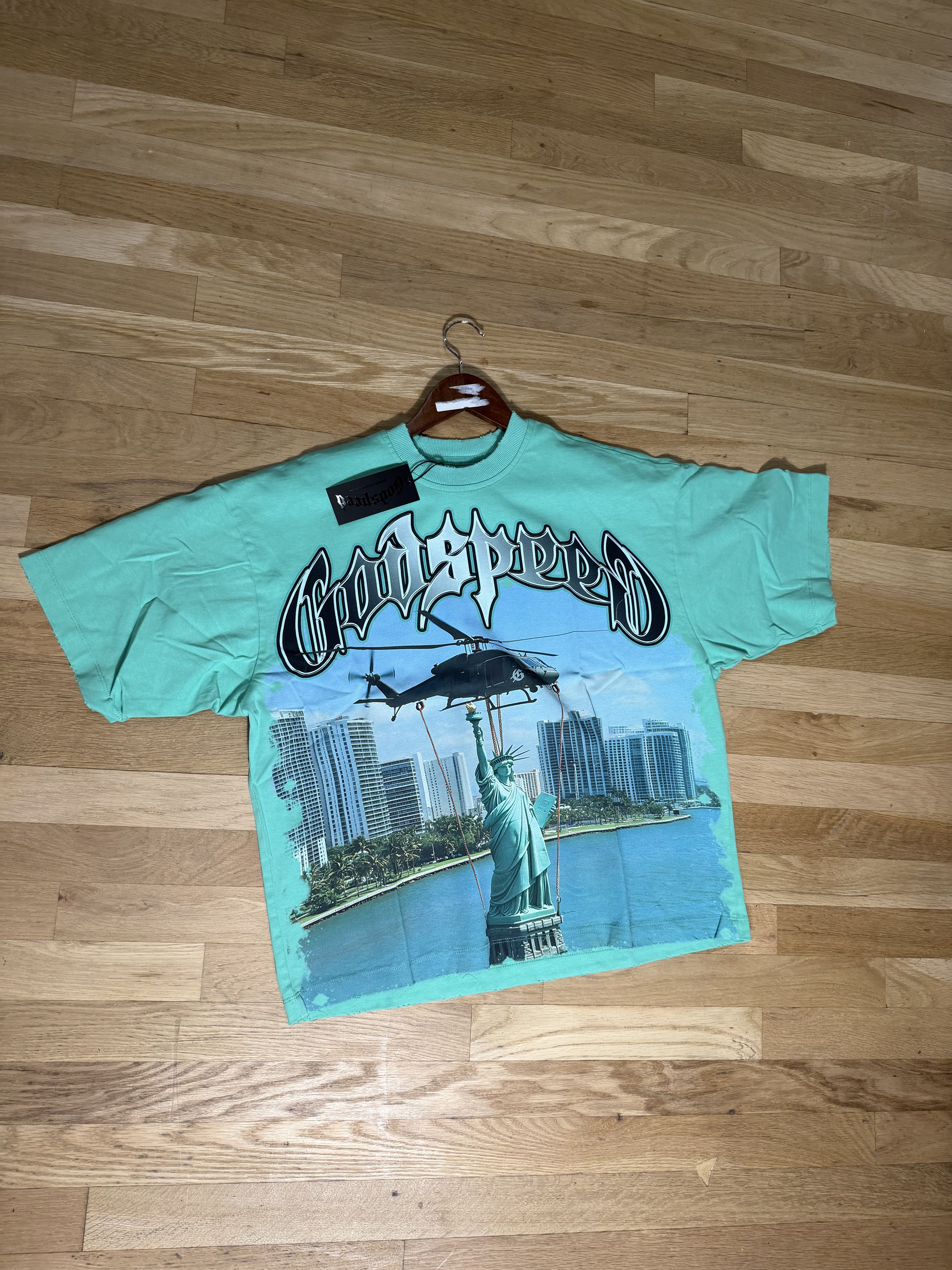 Godspeed GodSpeed 'Miami liberty' lift tee teal *LIMITED Size US XS / EU 42 / 0 - 1 Thumbnail