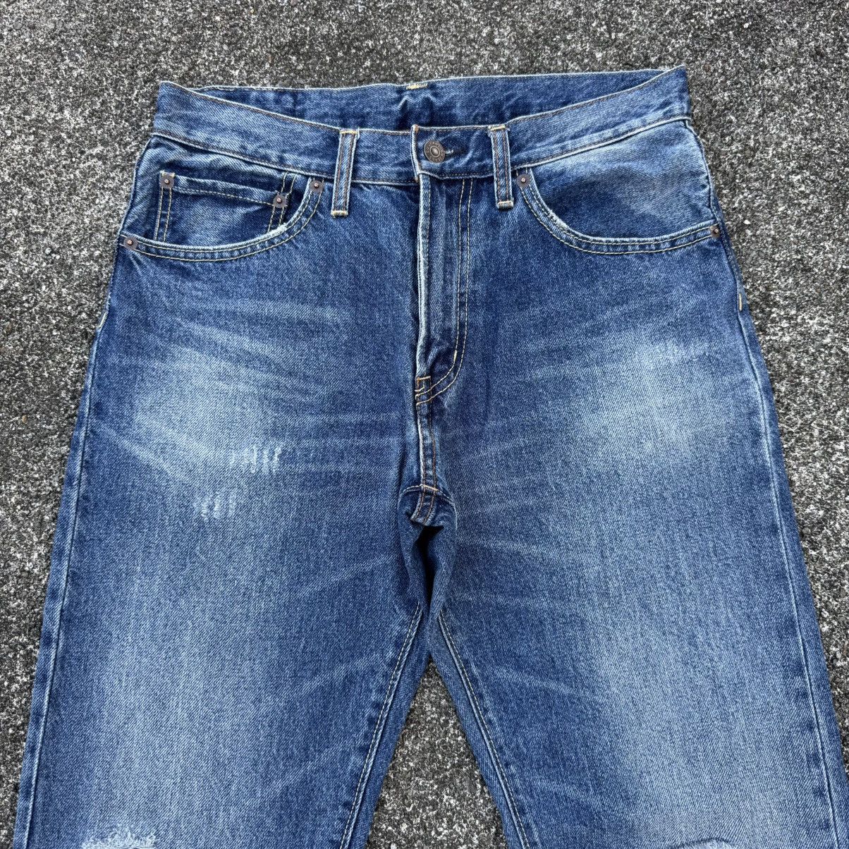 Jean VINTAGE GU DENIM STRAIGHT FADED RIPPEP JEAN PANTS Size US 30 / EU 46 - 3 Thumbnail