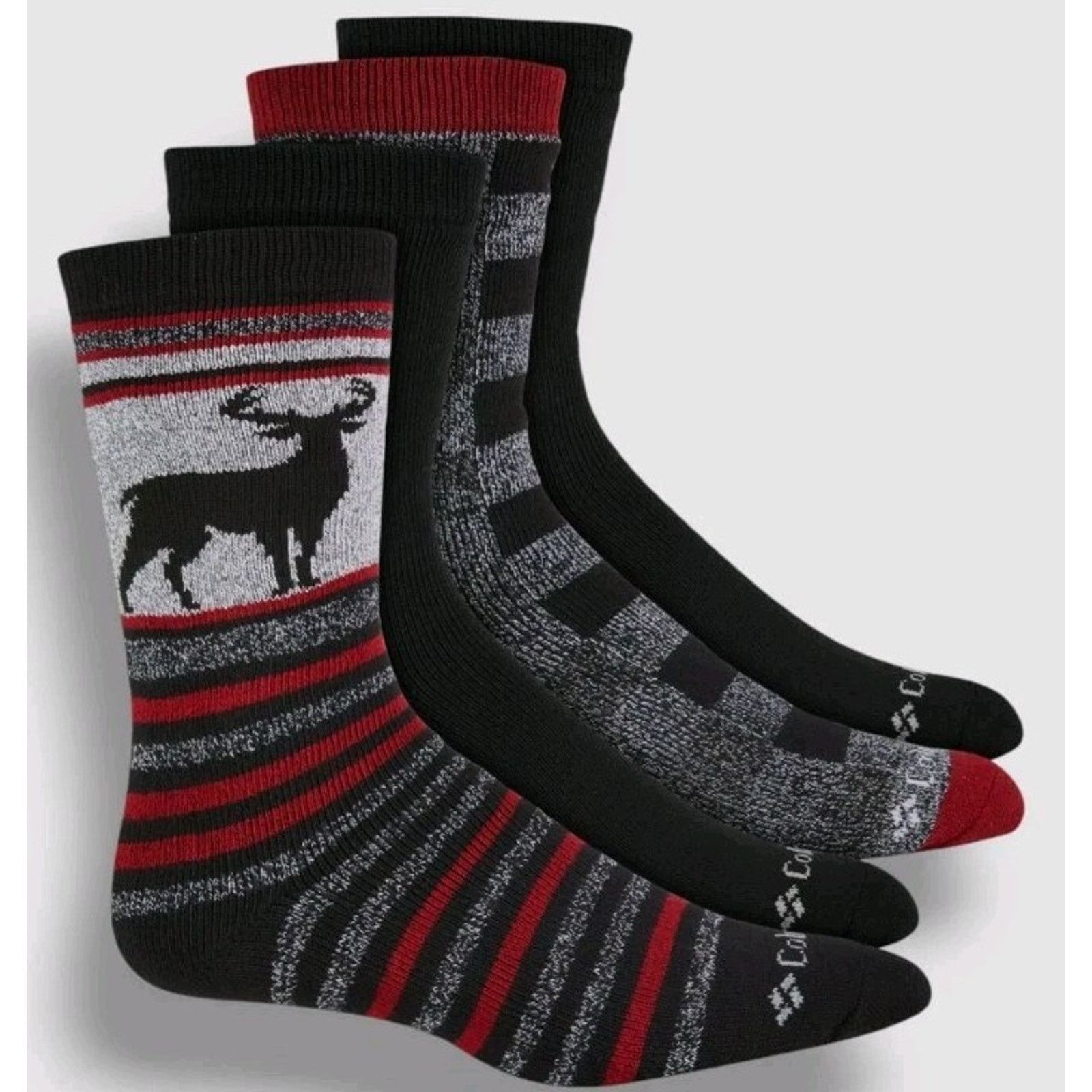 Columbia Columbia Men's Gray Black 4-Pack Crew Socks Shoe 6-12 Size ONE SIZE - 1 Thumbnail