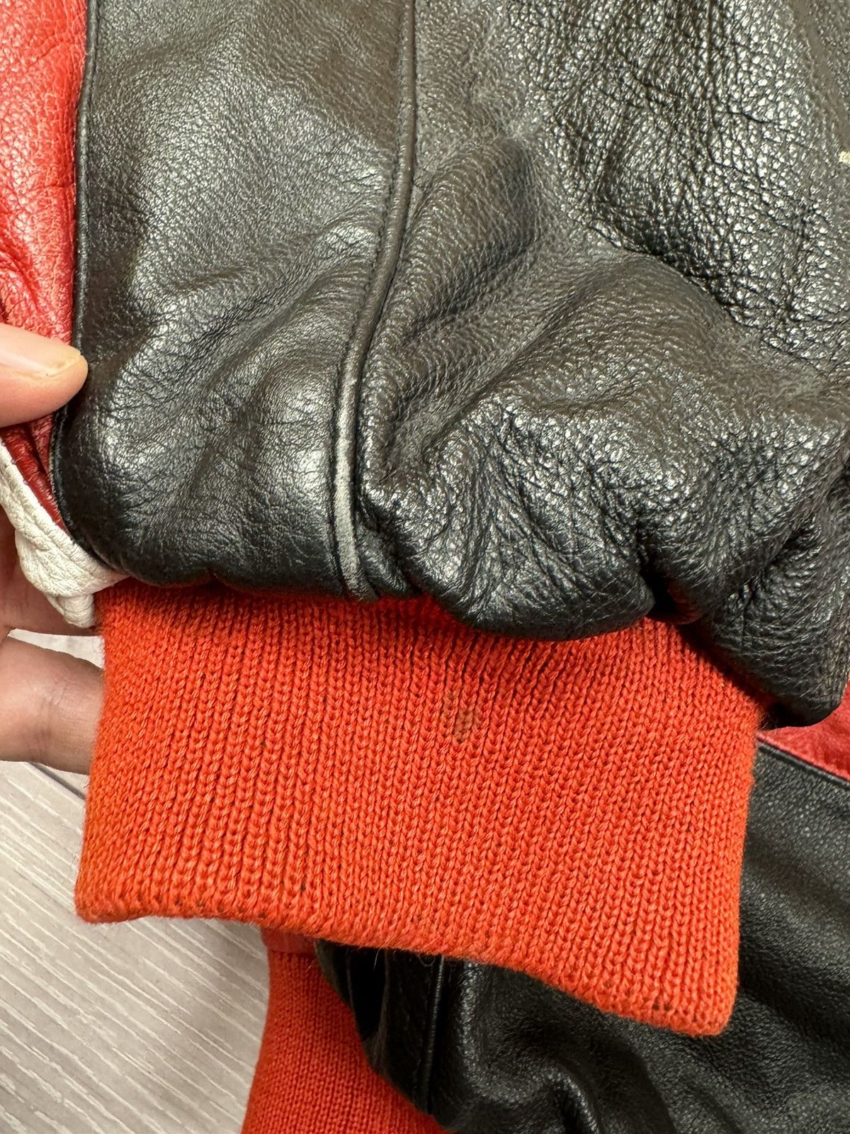 Vintage Cordon Gear USA Flag Big Logo Vintage Leather Jacket Size US S / EU 44-46 / 1 - 16 Thumbnail