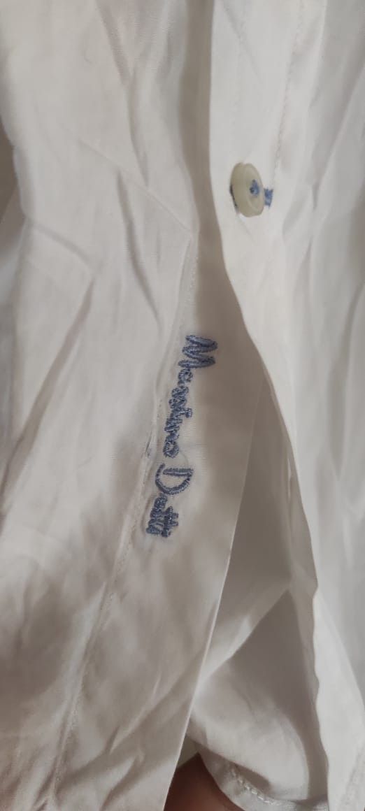 Massimo Dutti MASSIMO DUTTI Mens White Shirt Regular Fit Cotton Excellent Size US XXL / EU 58 / 5 - 3 Thumbnail
