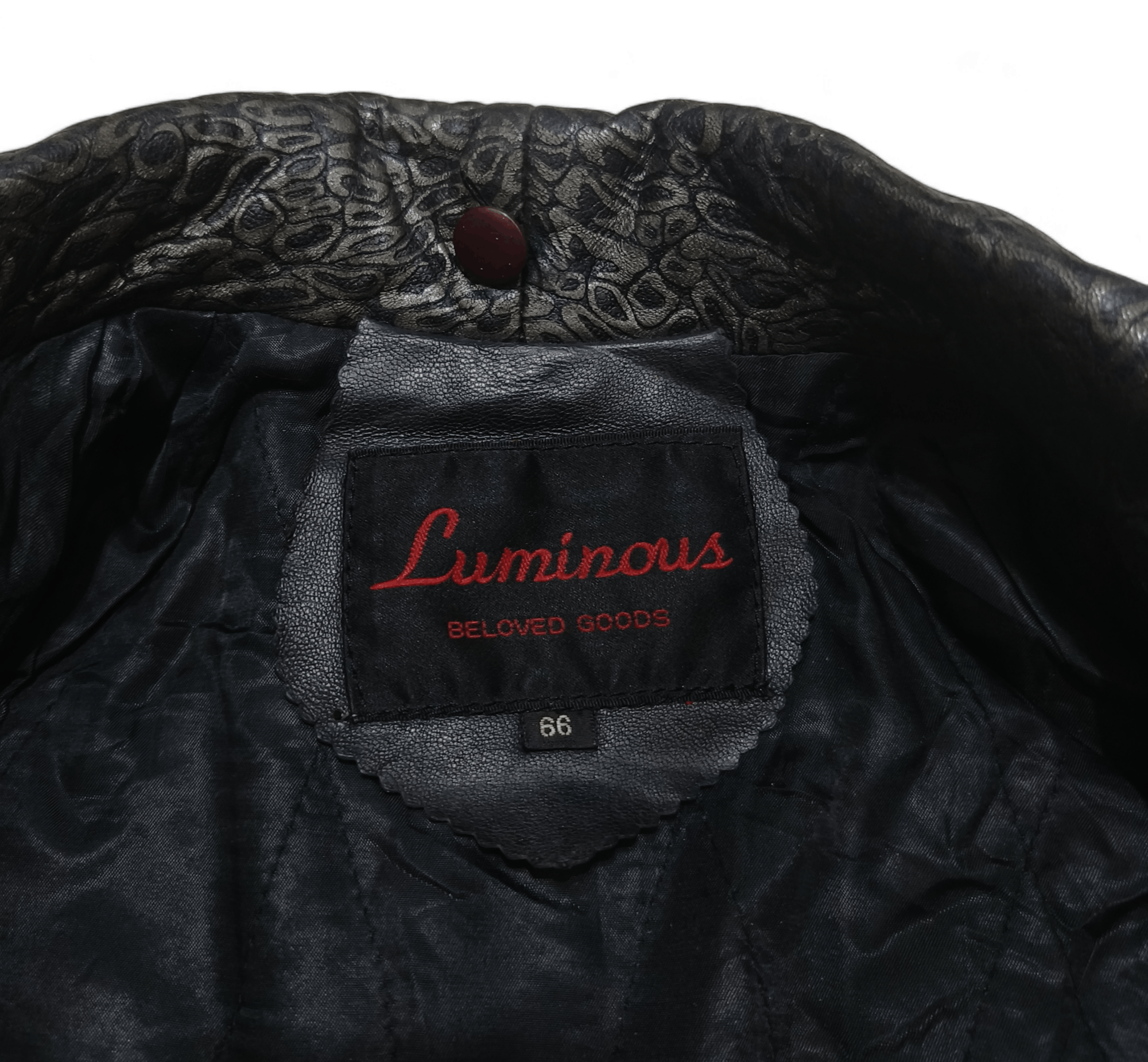 Other Vintage LUMINOUS Unique Design Motifs Leather Coat Jacket Size M / US 6-8 / IT 42-44 - 6 Thumbnail