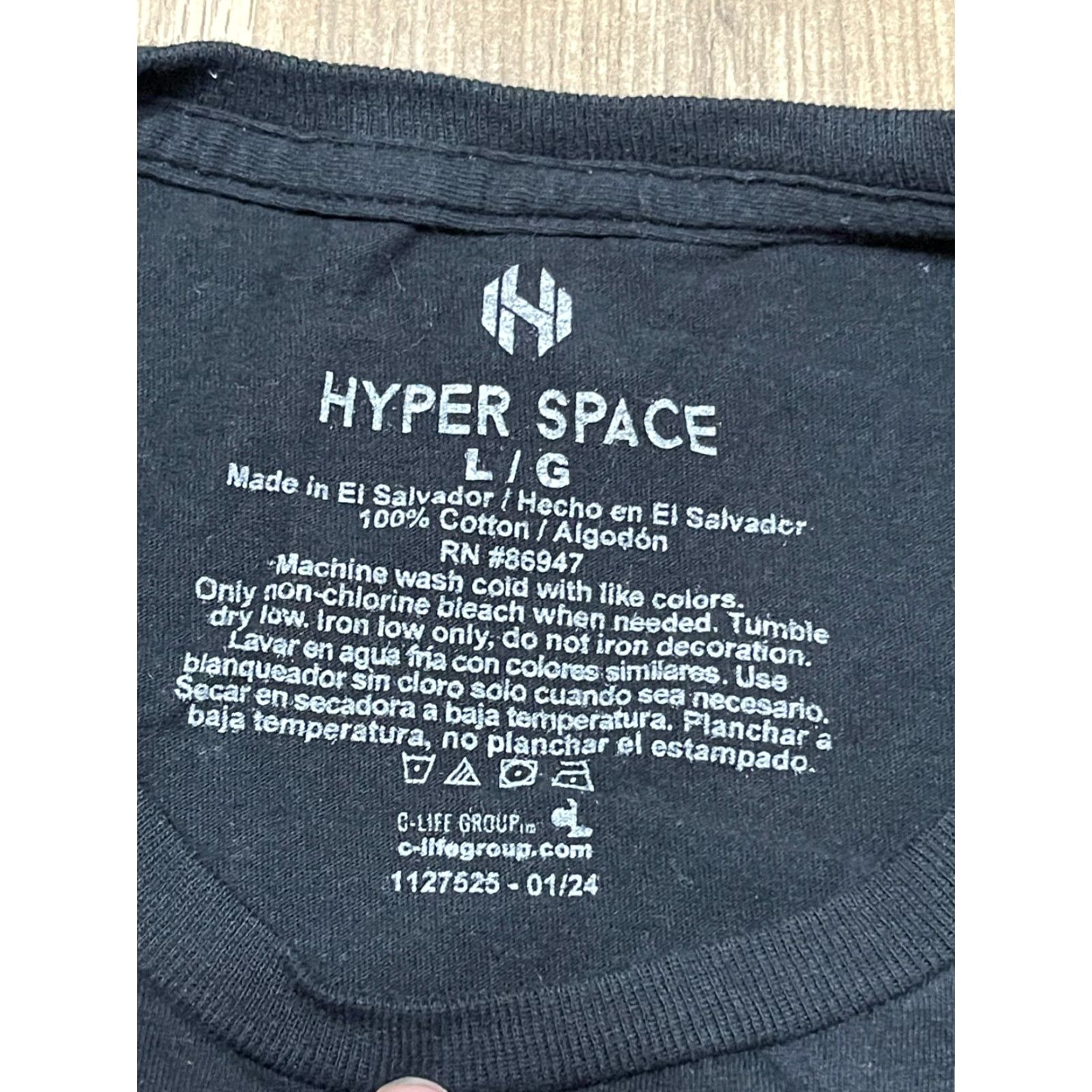 NASA Hyper Space Shirt Mens Large Black NASA Print Space Colorful Crew Neck Short Sleeve T-Shirt Size US L / EU 52-54 / 3 - 7 Thumbnail