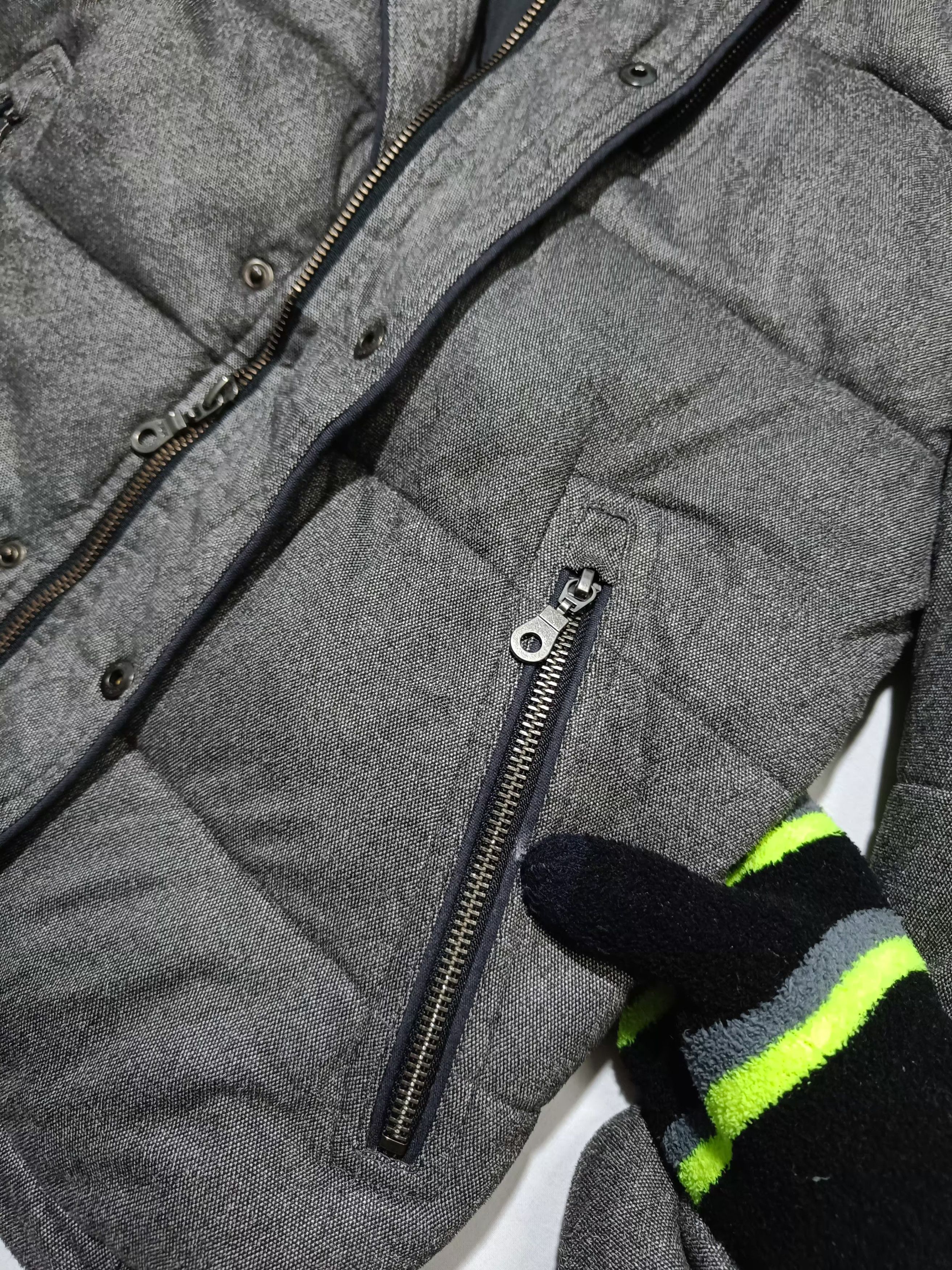 Japanese Brand MEN BAT-SU ZIPPER BUTTON UP HOODIE PUFFER JACKET Size US M / EU 48-50 / 2 - 6 Thumbnail