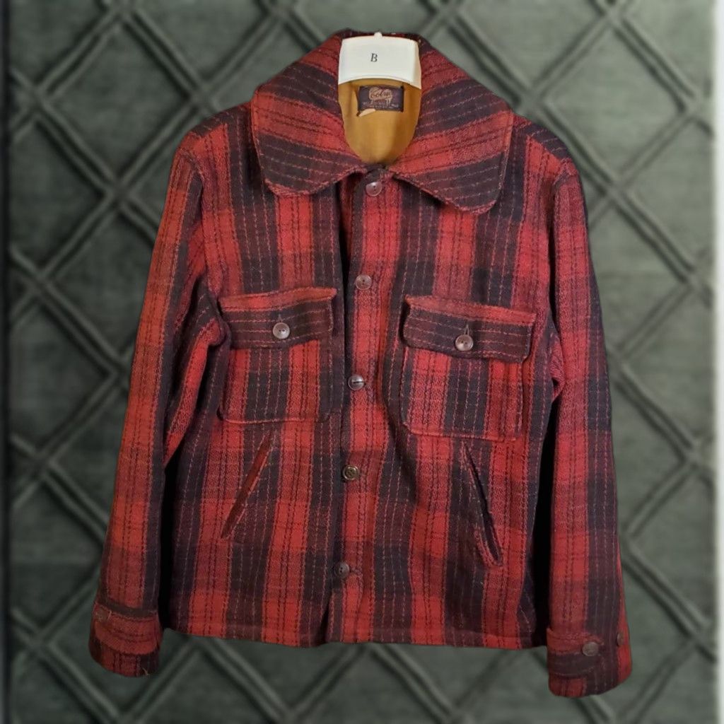 Vintage VINTAGE Woolrich Jacket Mens 42 Mackinaw 1940s Buffalo Plaid Wool Chore Coat Size US XS / EU 42 / 0 - 1 Thumbnail