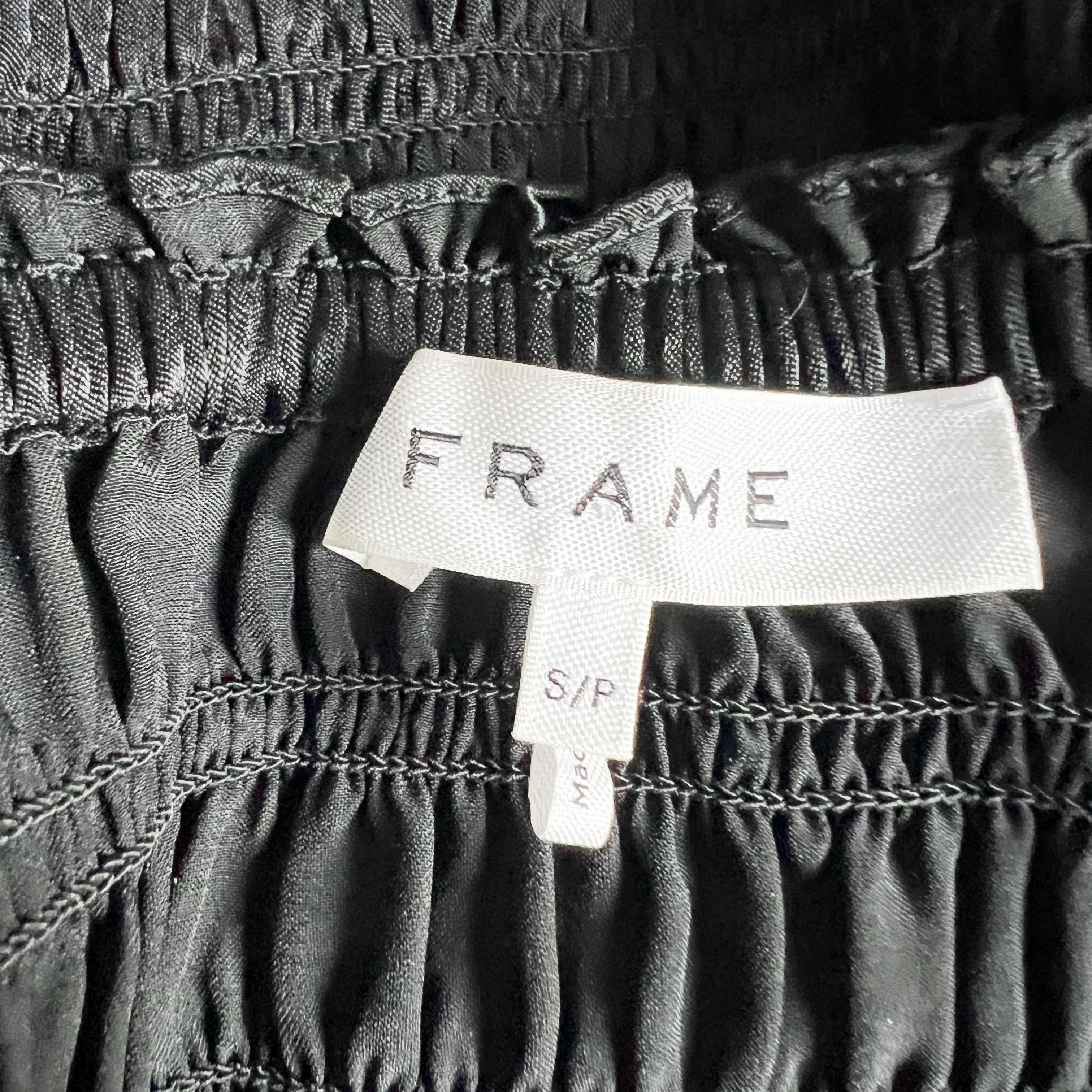 Frame Frame Satin Smocked Stretch Off The Shoulder Size S / US 4 / IT 40 - 2 Thumbnail
