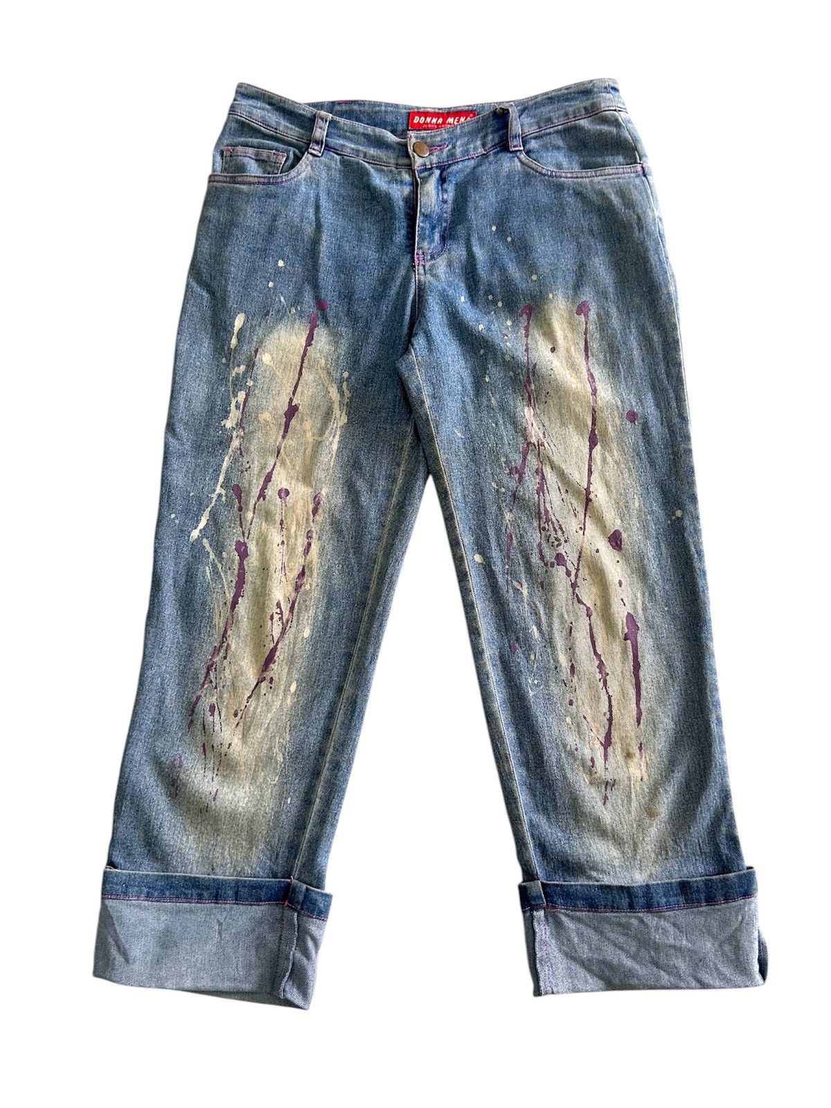 Japanese Brand × Vintage 💥 Vintage Japanese Denim Paint Splatter Jeans Size US 30 / EU 46 - 1 Thumbnail