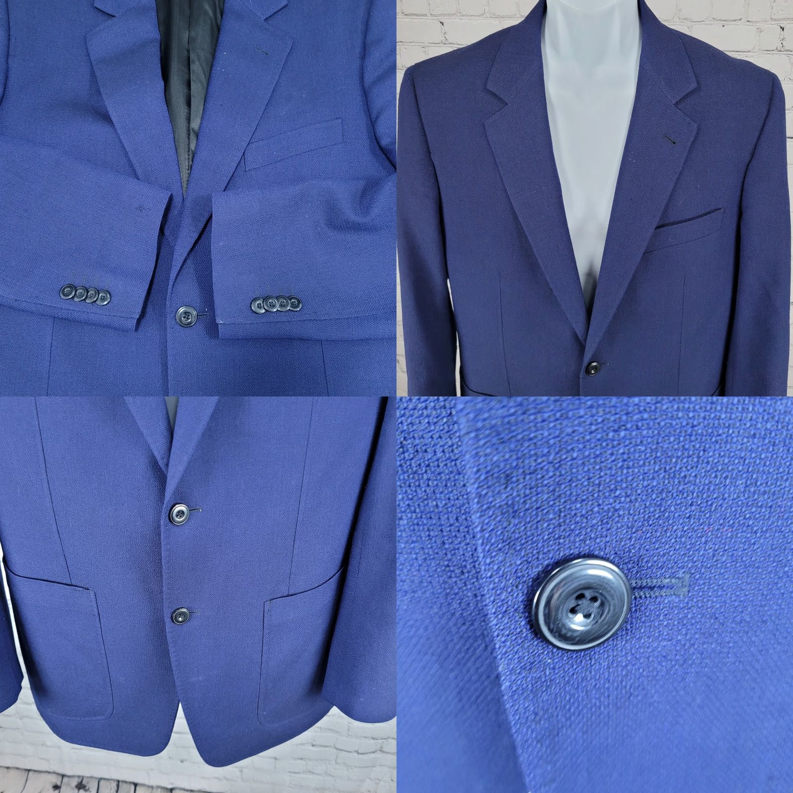 Saks Fifth Avenue Saks Fifth Avenue Blue Wool 2 Button Notch Blazer Sport Coat M Size 40R - 8 Thumbnail