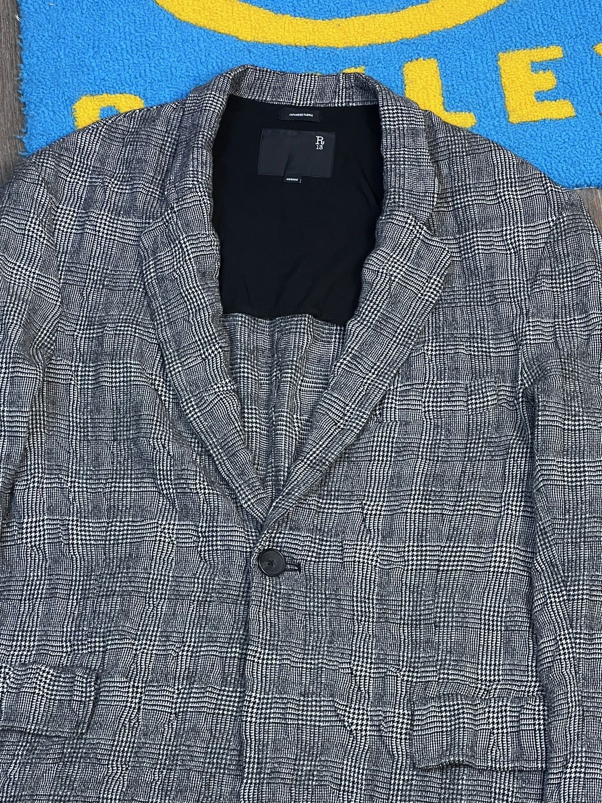 Japanese Brand × R13 R13 Ragged Oversized Checked Grey Blazer Size M / US 6-8 / IT 42-44 - 6 Thumbnail