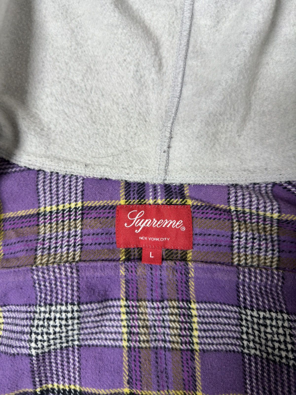 Supreme S/S’18 Plaid Flannel Hooded Shirt Size US L / EU 52-54 / 3 - 8 Thumbnail