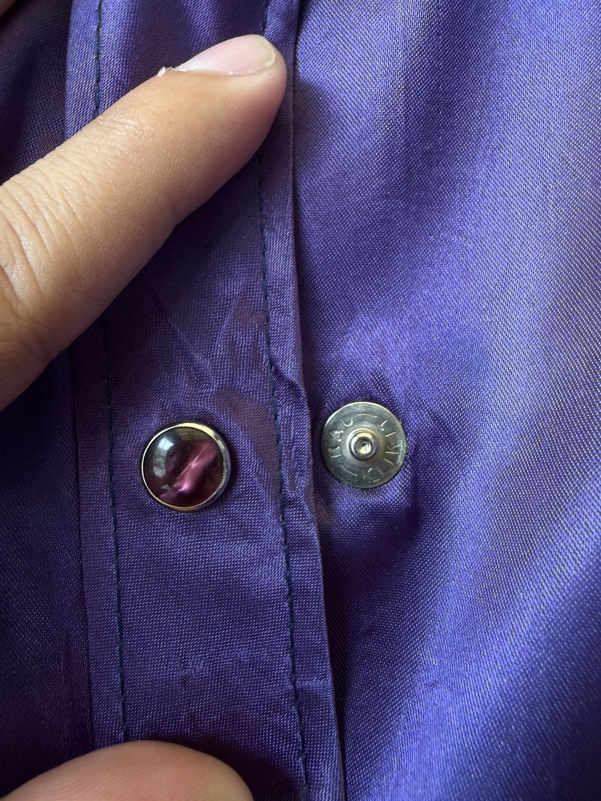 Wrangler Vintage 70s Wrangler Purple 100% Acetate Western Shirt (32) Size S / US 4 / IT 40 - 14 Thumbnail