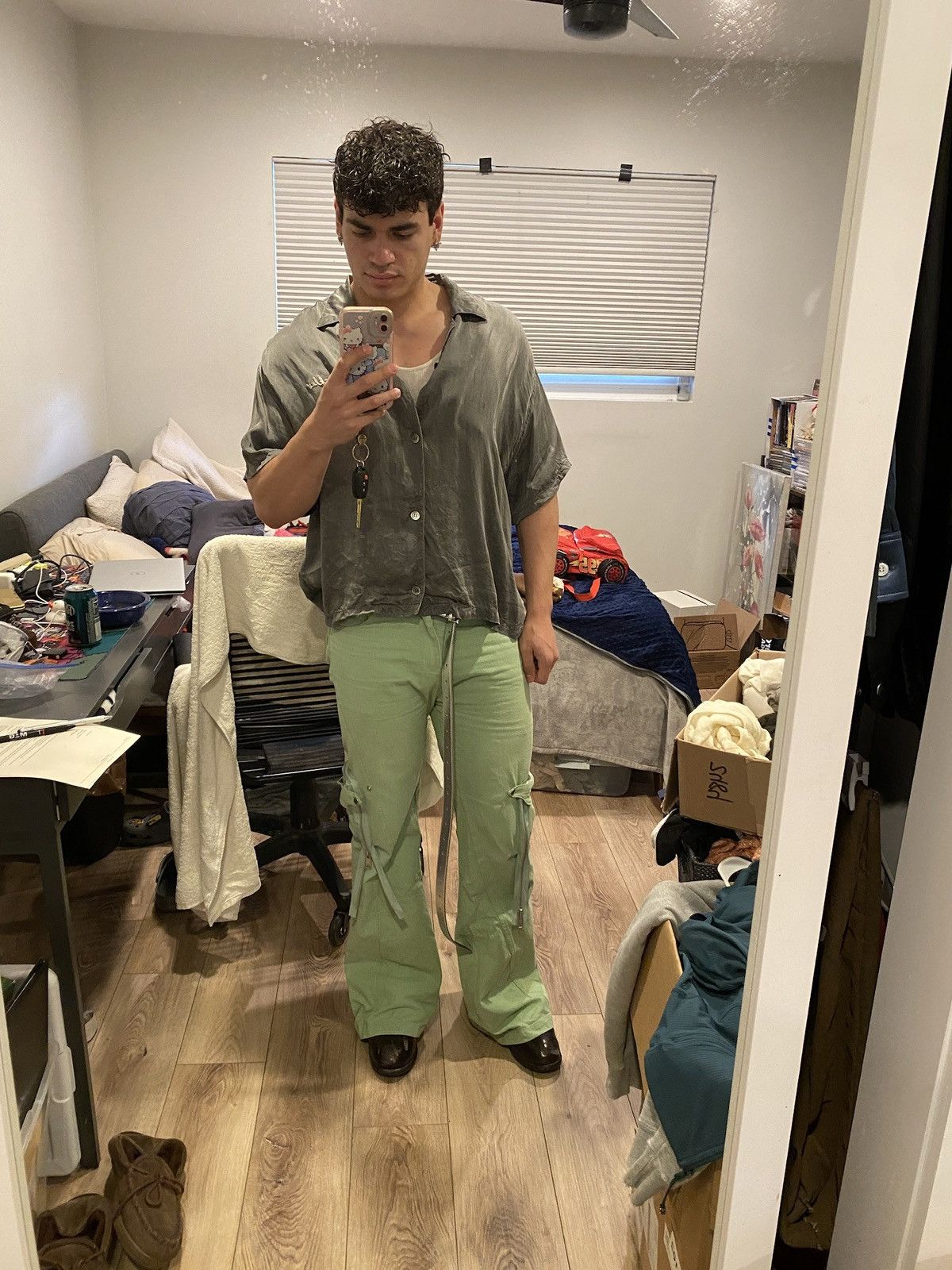 Cleioner Cleioner Zipper Cargo Flared Pants Size US 30 / EU 46 - 9 Thumbnail