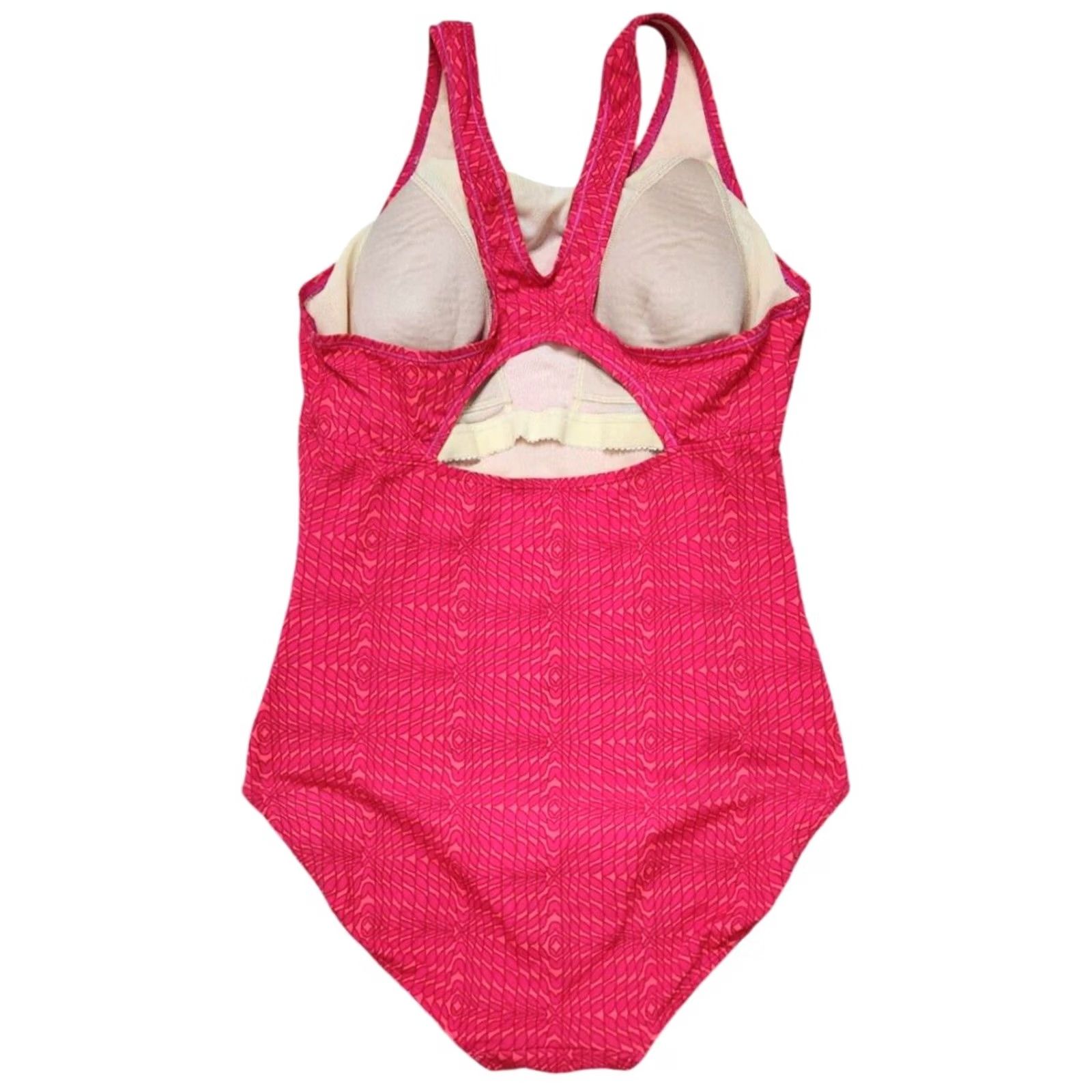 Vintage LL Bean Womens One Piece Swimsuit 14 Red Wireless Bra Bathing Suit Size XL / US 12-14 / IT 48-50 - 2 Thumbnail