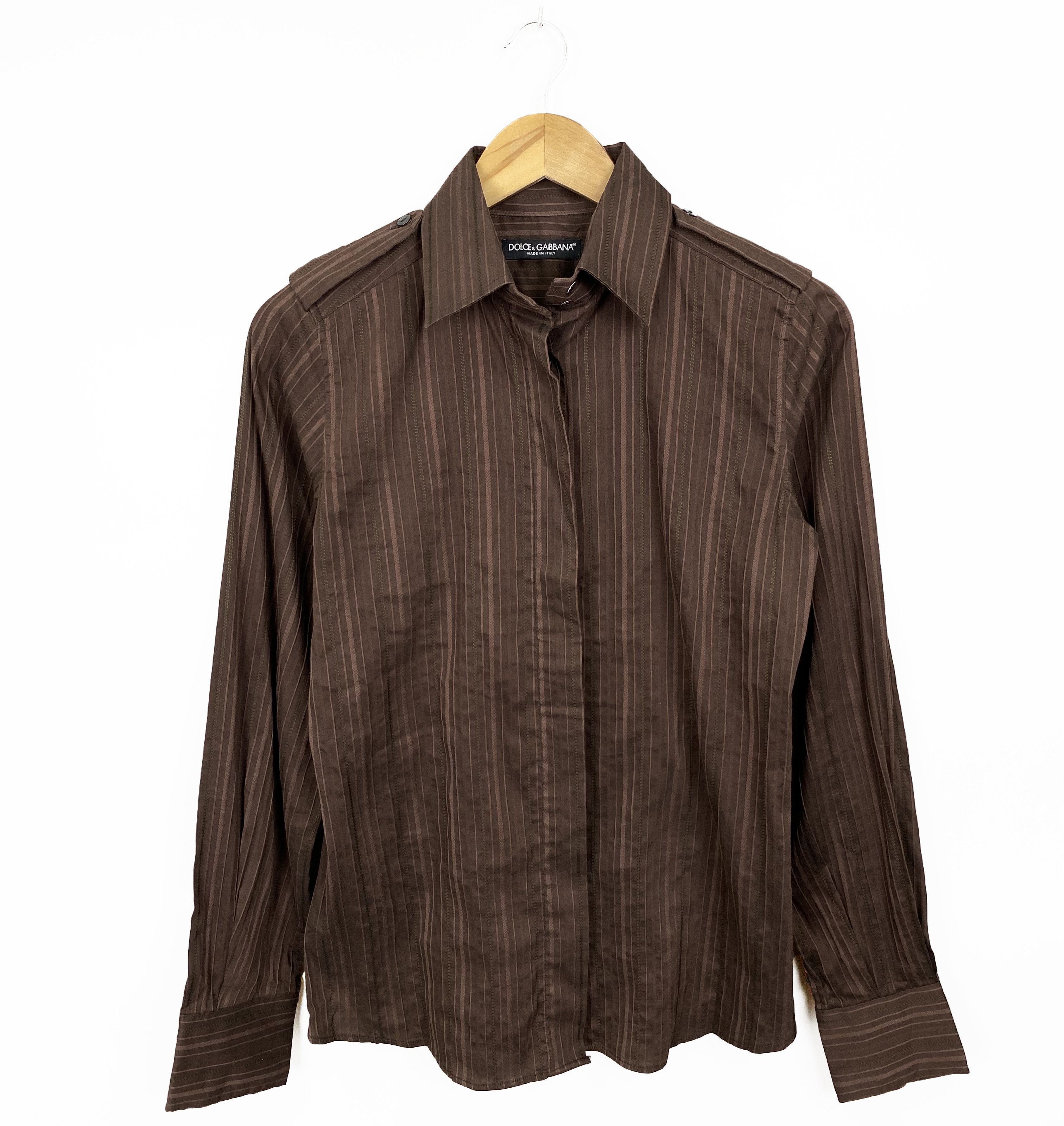 Dolce & Gabbana Vintage DOLCE GABBANA Striped Button Up Shirt Made in Italy Size S / US 4 / IT 40 - 1 Thumbnail
