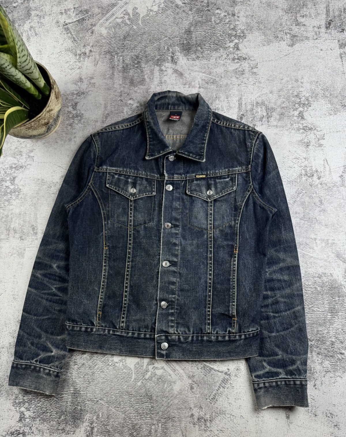 Diesel Diesel Custom 1 of 1 Chess Design Blue Men’s Medium Vintage Denim Jeans Jacket Size US M / EU 48-50 / 2 - 5 Thumbnail