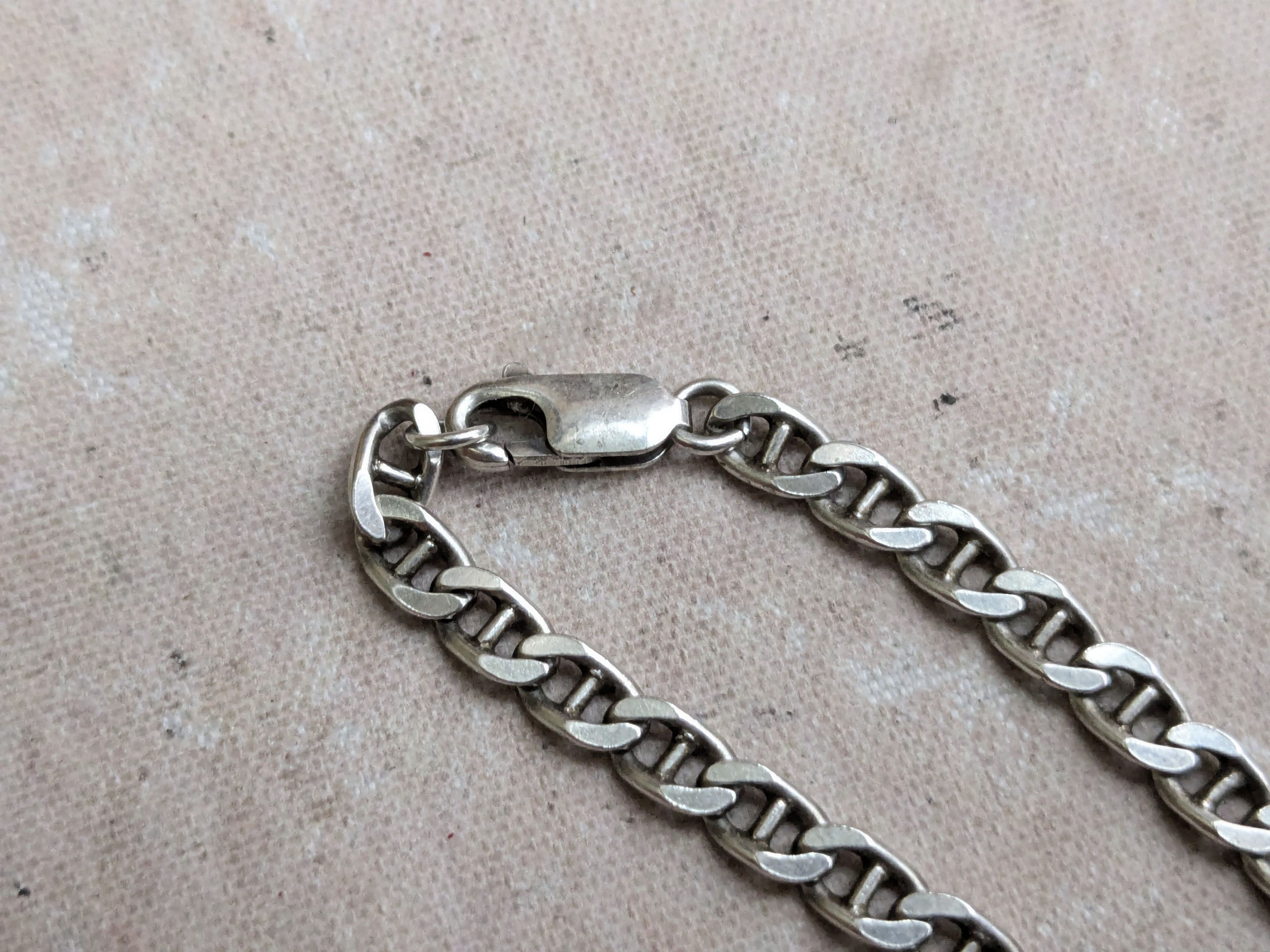 Jewelry Sterling Silver Bracelet Mariner Anchor 8.25" Size ONE SIZE - 8 Thumbnail