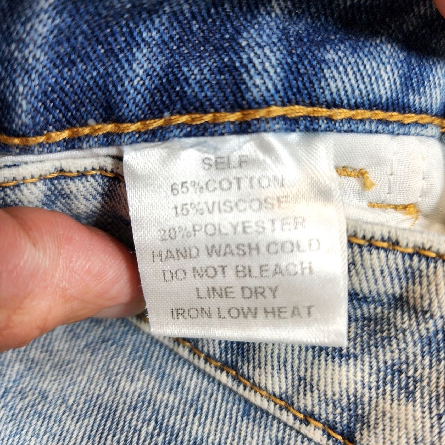 Vintage Blu Ivy Jeans Women L 30x27 Blue Acid Wash Factory Distressed Baggy 90s Y2K Womens Size 30" / US 8 / IT 44 - 4 Thumbnail